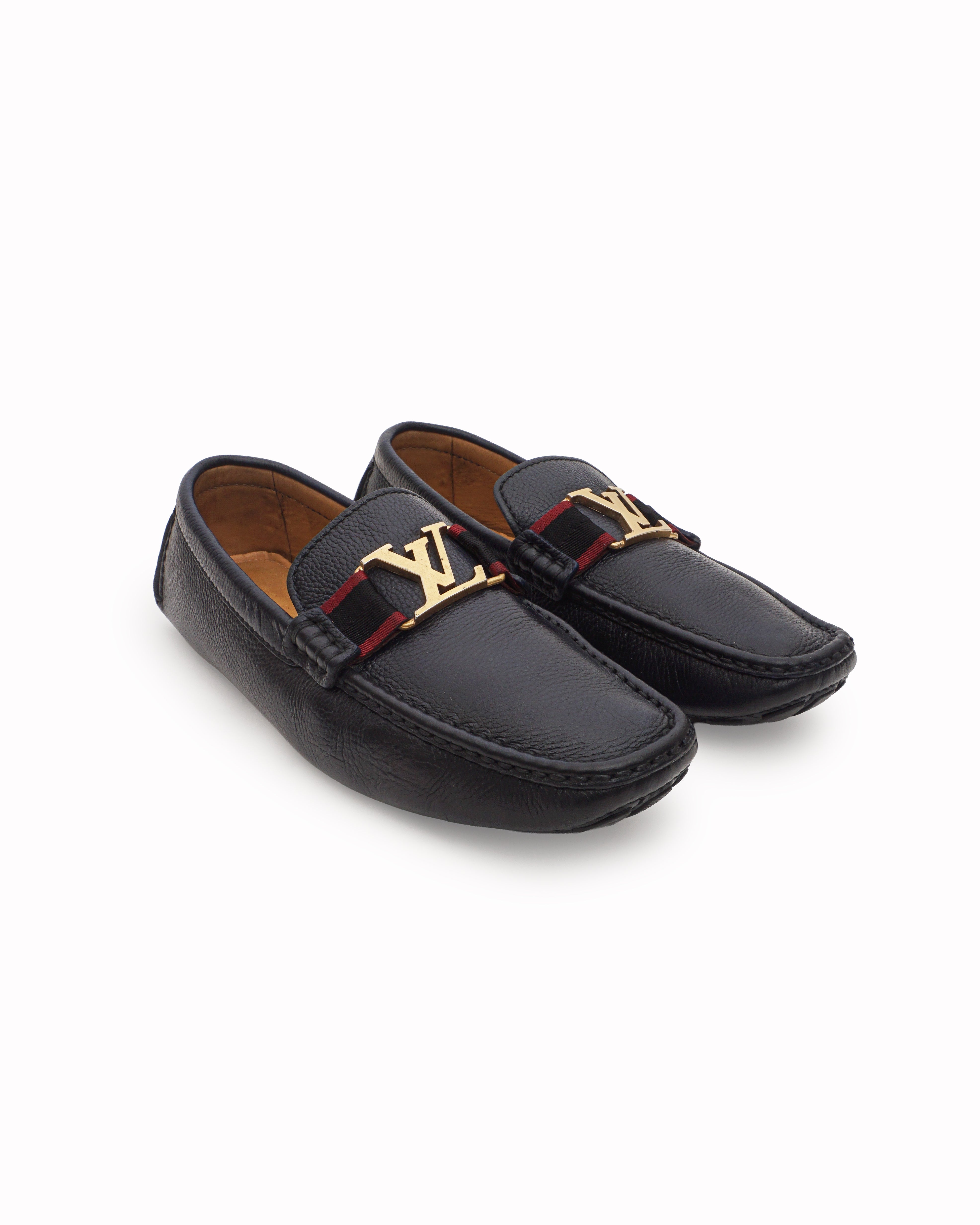 Louis Vuitton Monte Carlo Dark Blue Leather Driving Loafers