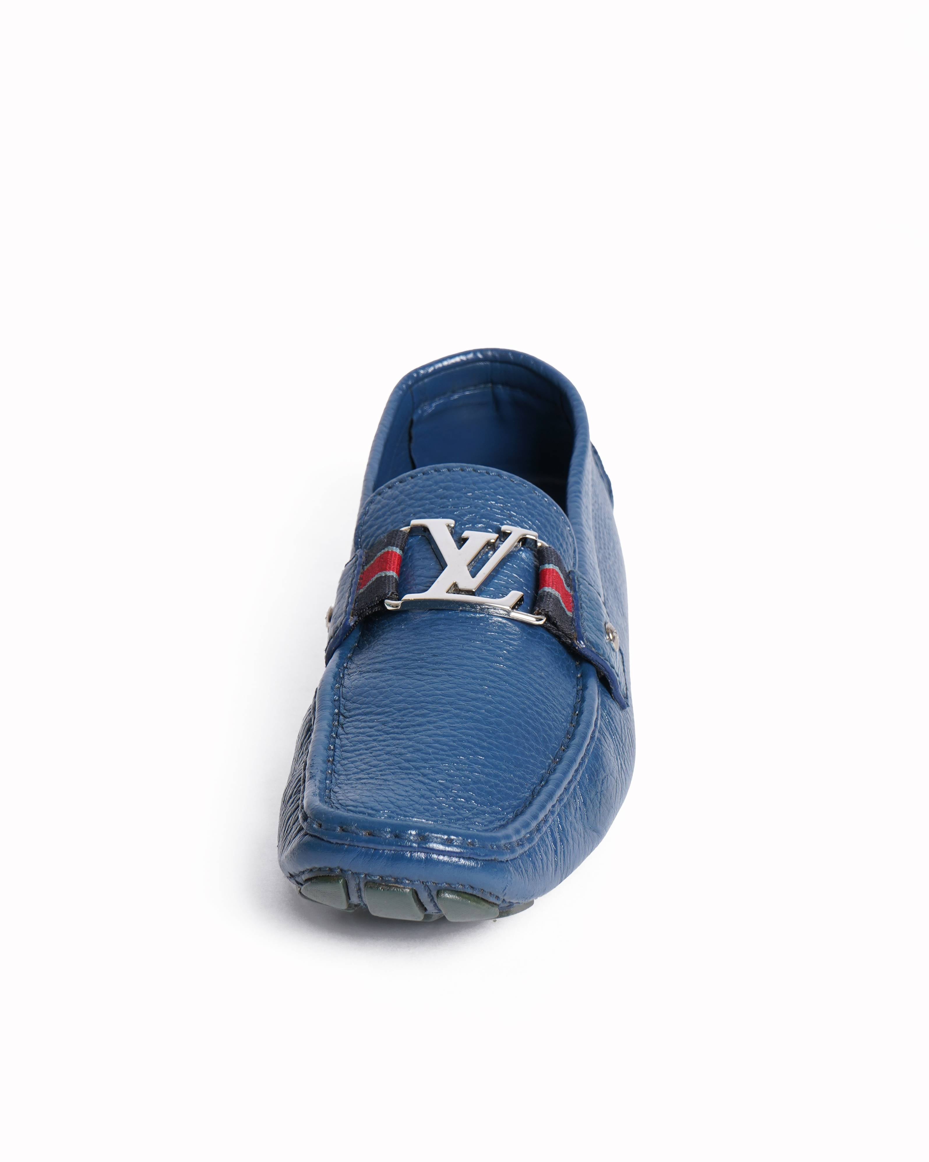 Louis Vuitton Men's Driving Loafers In Blue