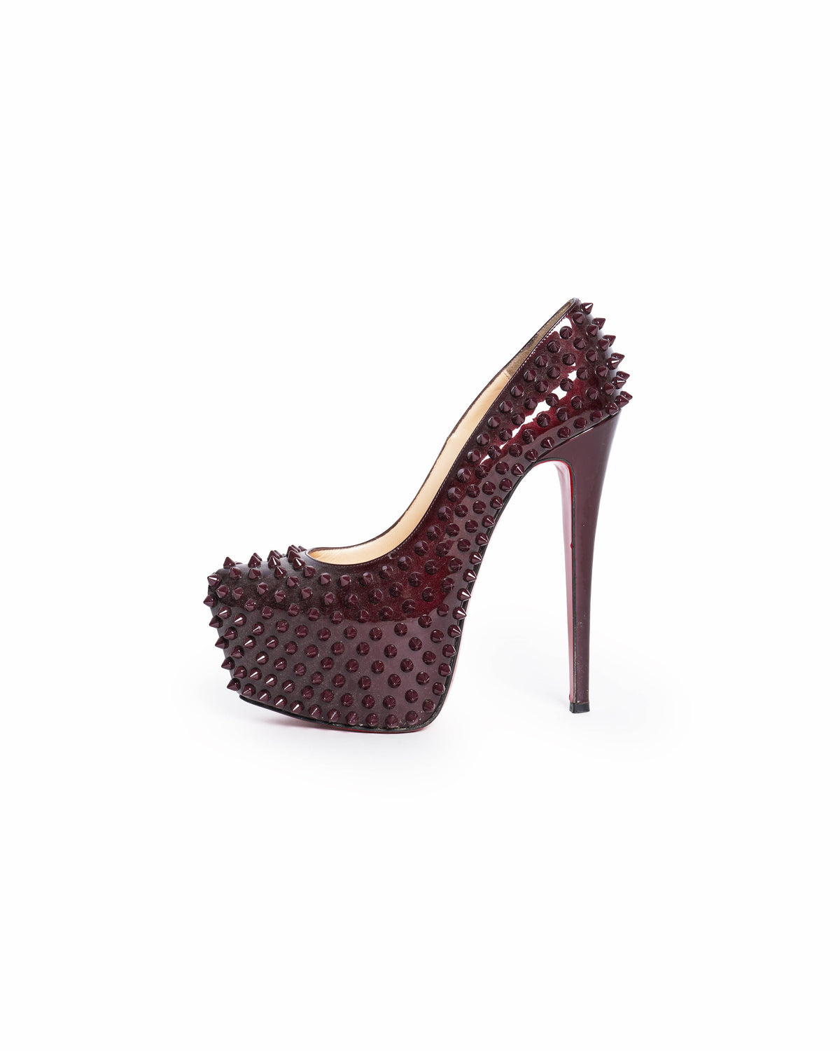 Christian Louboutin Daffodile Spike Pumps In Maroon