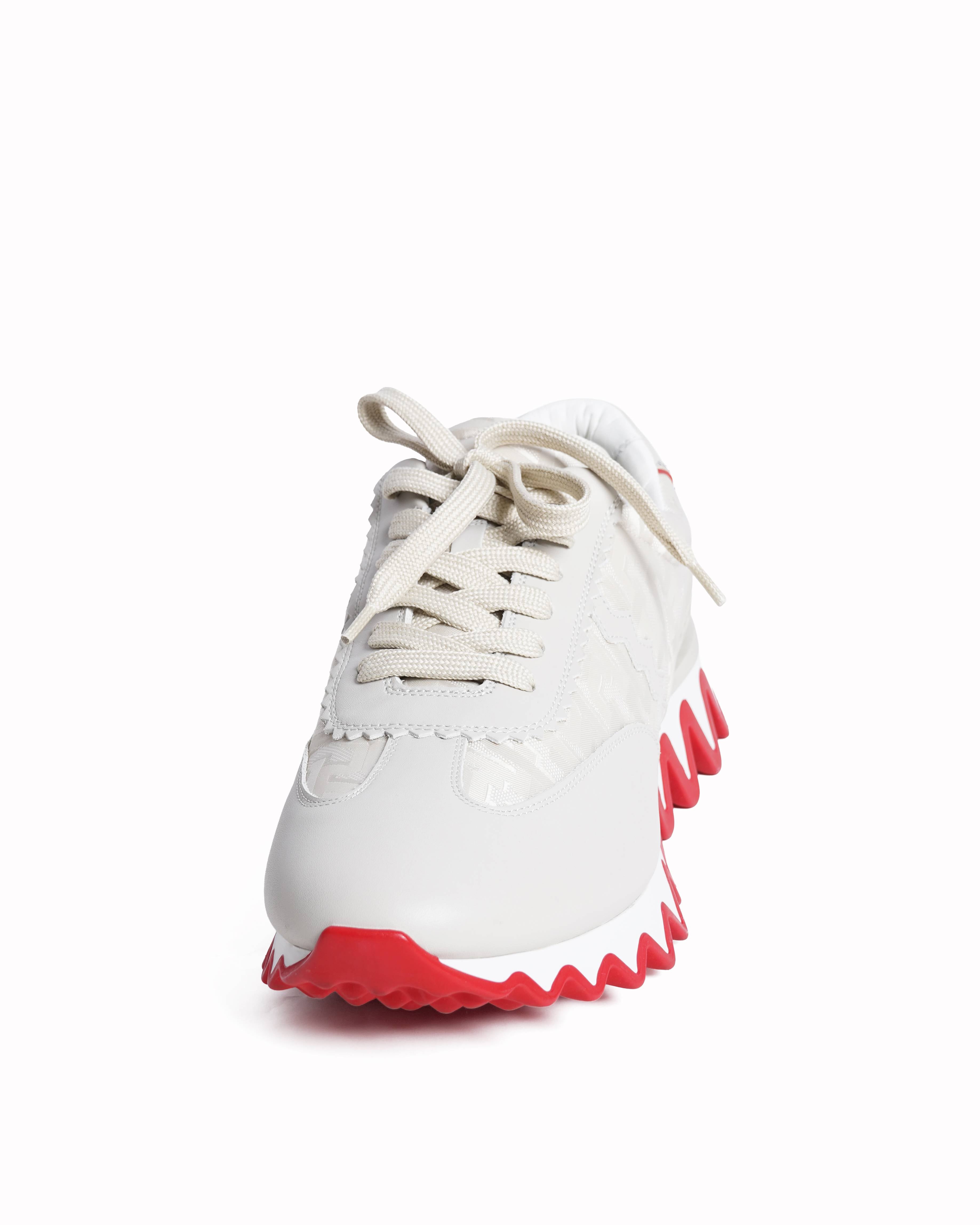 New Christian Louboutin Red Runner leather low trainers