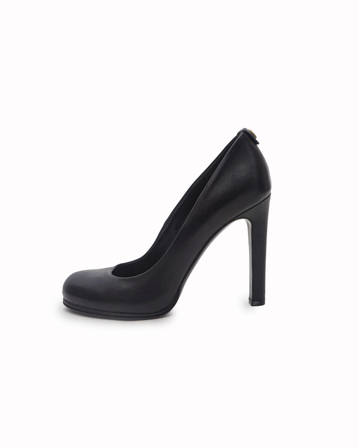 Gucci Black Leather Almond Toe Platform Pumps