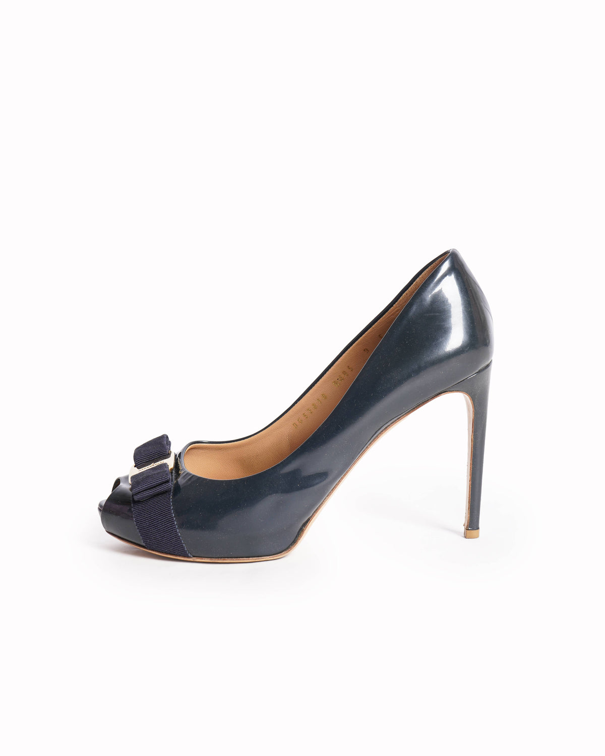 Salvatore Ferragamo  peep toe vara bow heels