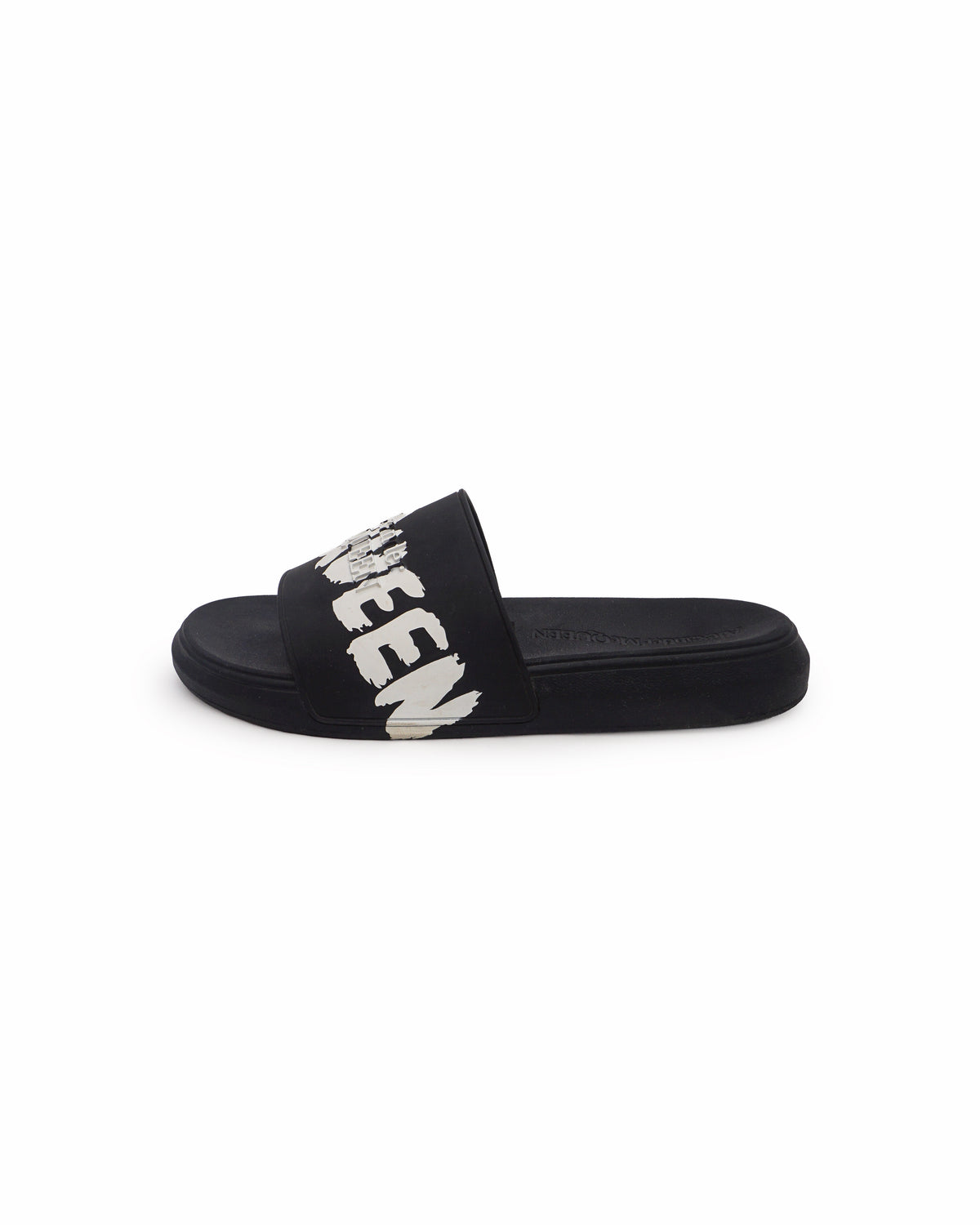 Alexander McQueen Men's Graffiti Logo Pool Sliders