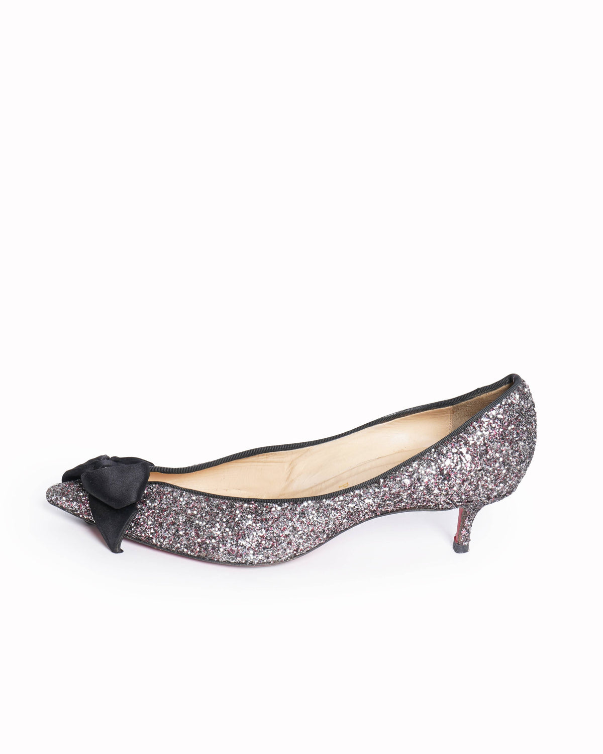 Christian Louboutin Glitter Kitten Heels