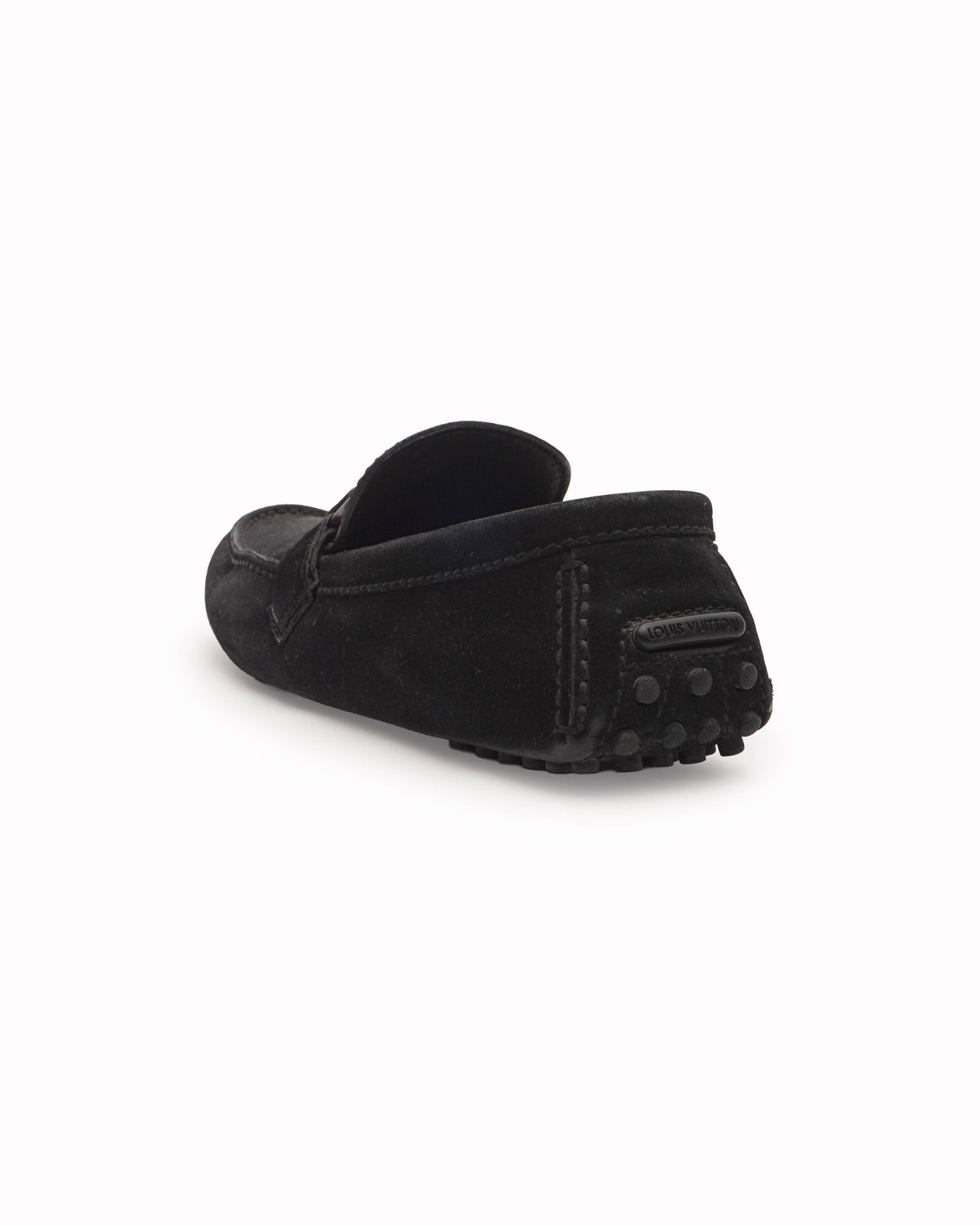 Louis Vuitton Black Suede Upper Case Driving Loafers