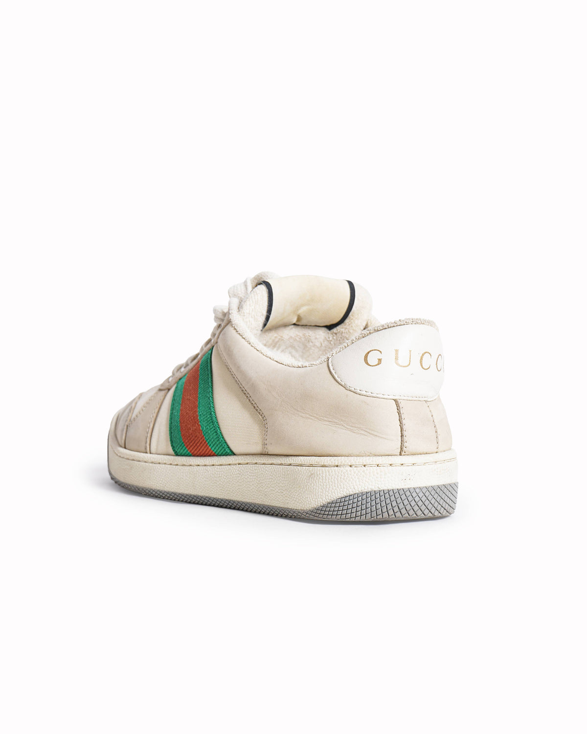 Gucci Beige Screener GG Trainer Sneaker