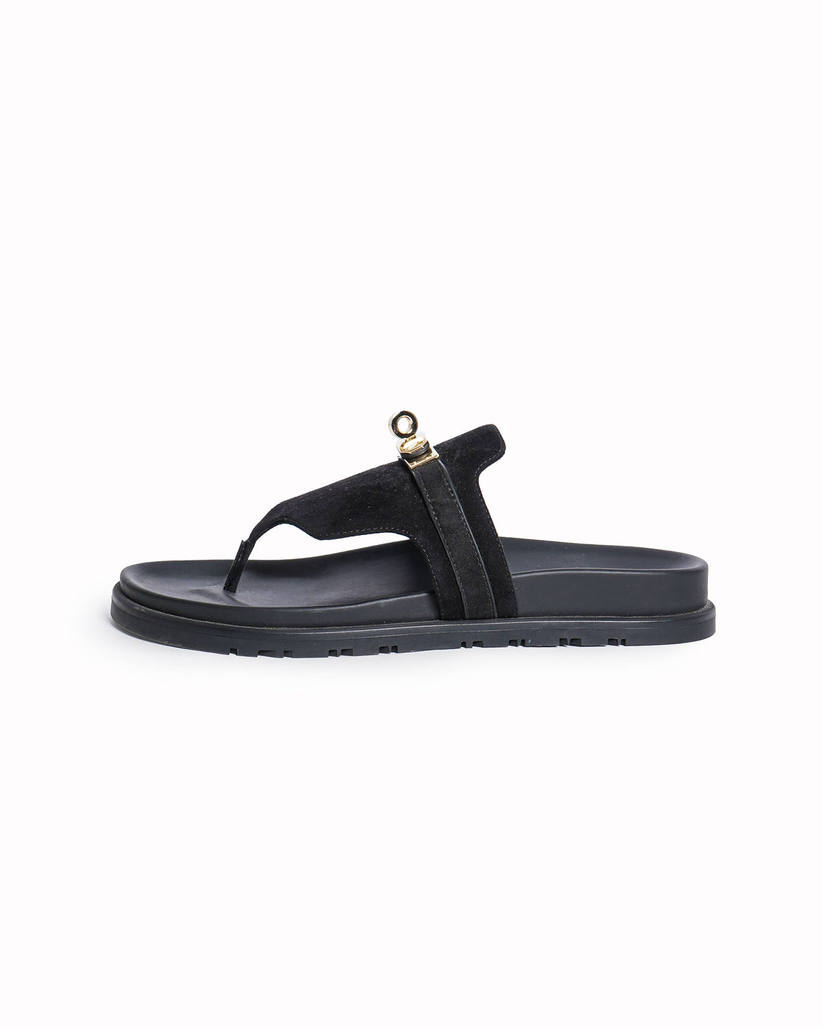 Hermès Empire Techno Sandals In Suede Goatskin With Anatomical Sole