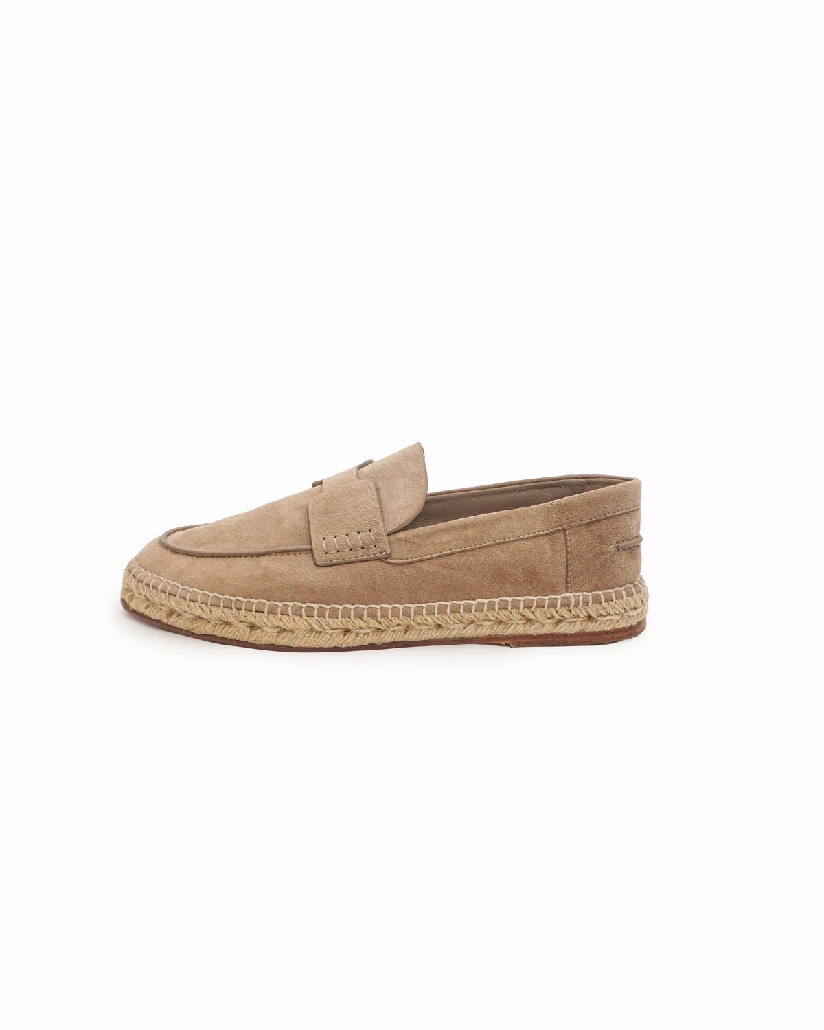 Hermès Beige Suede Trip H Logo Espadrille Loafers