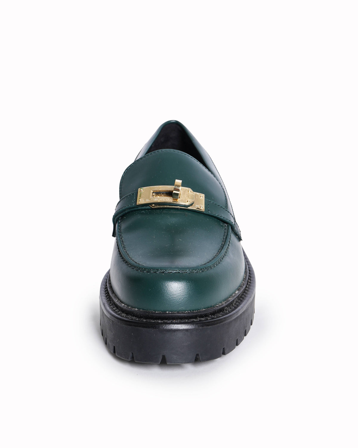 Hermès Destin Calfskin Loafers In Forest Green