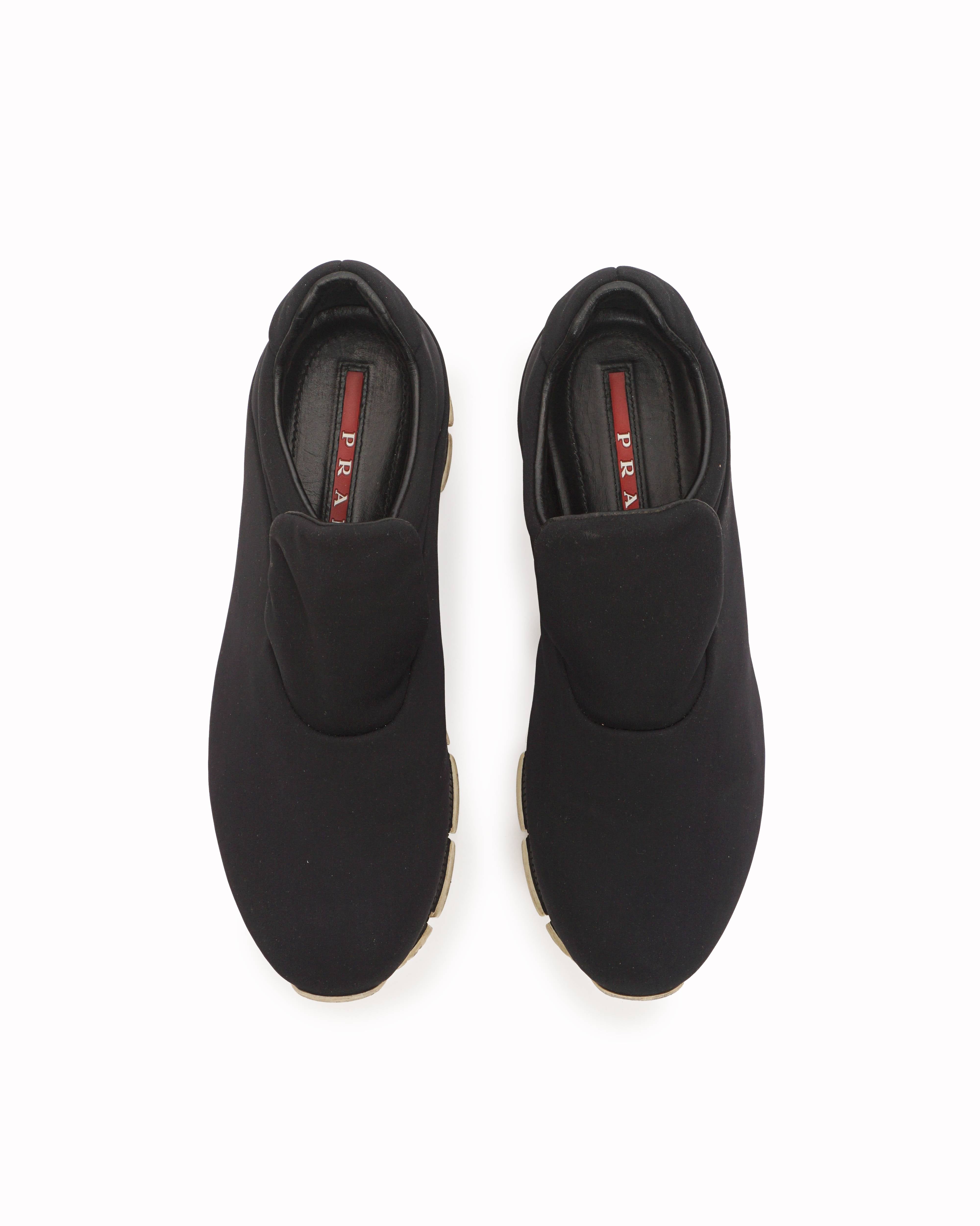 Prada Black Cloudbust Slip-On Sneakers
