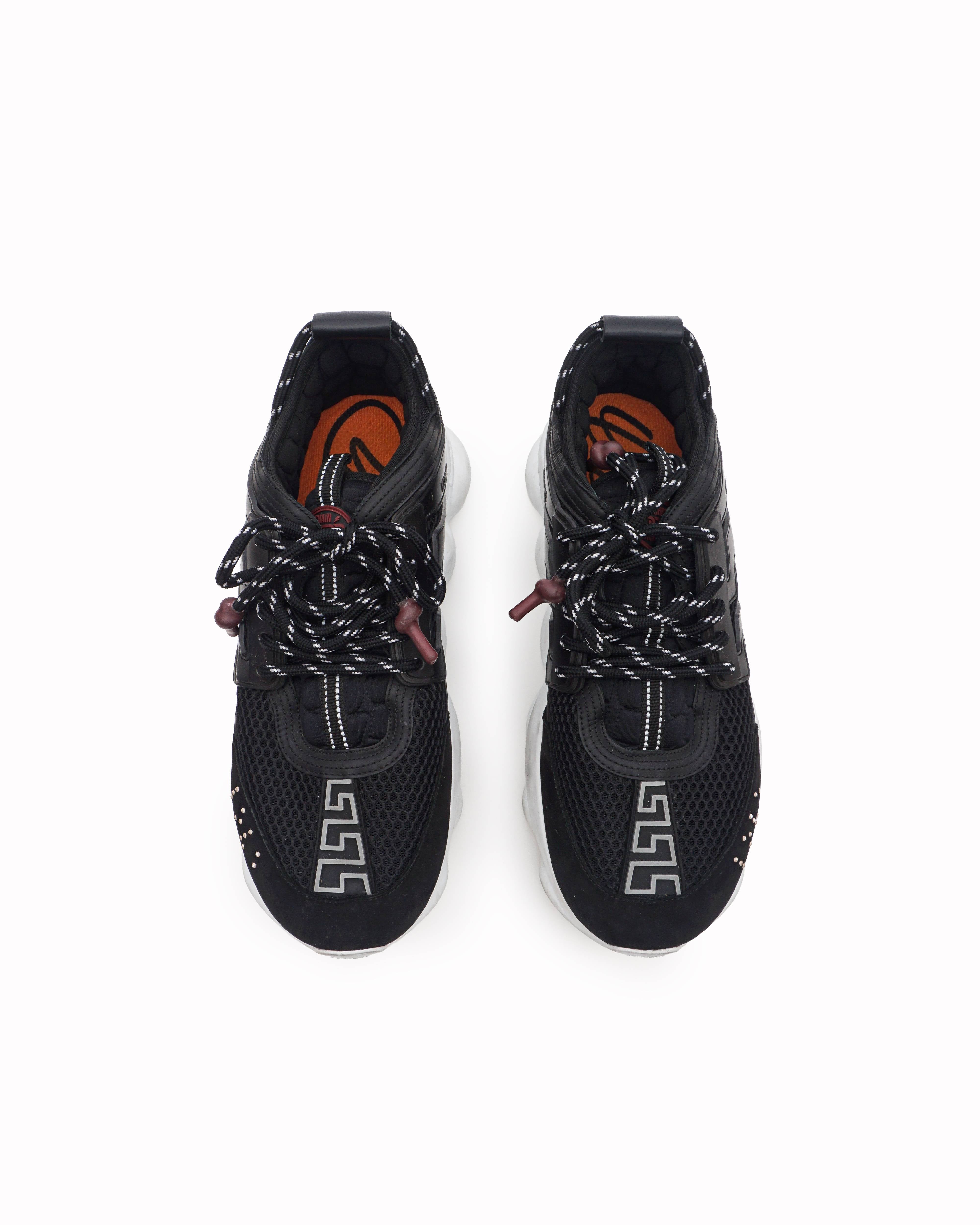 Versace Chain Reaction Mesh Printed Athletic Sneakers