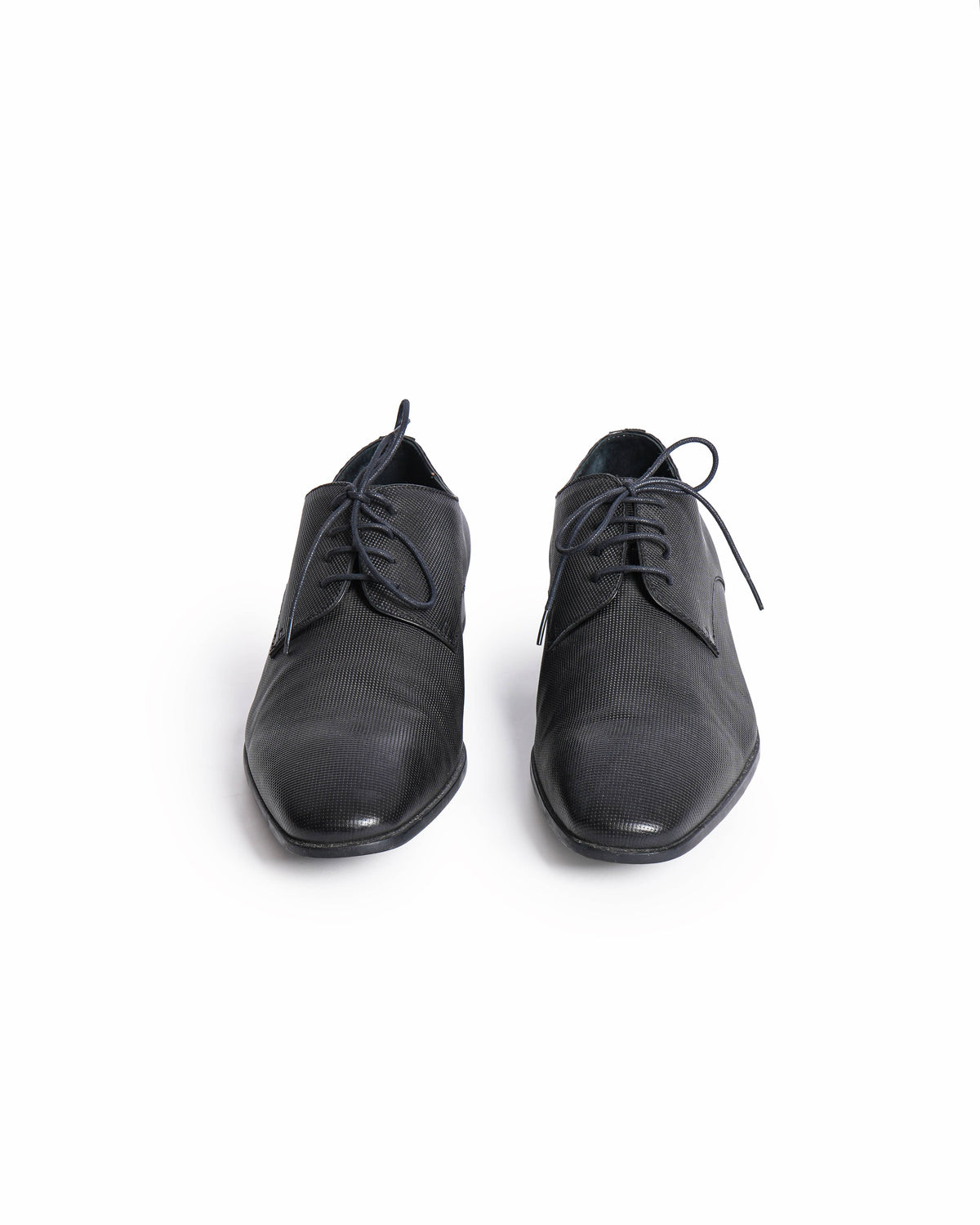 Hugo Boss Men's Vareb Textured Black Leather Derby Shoes