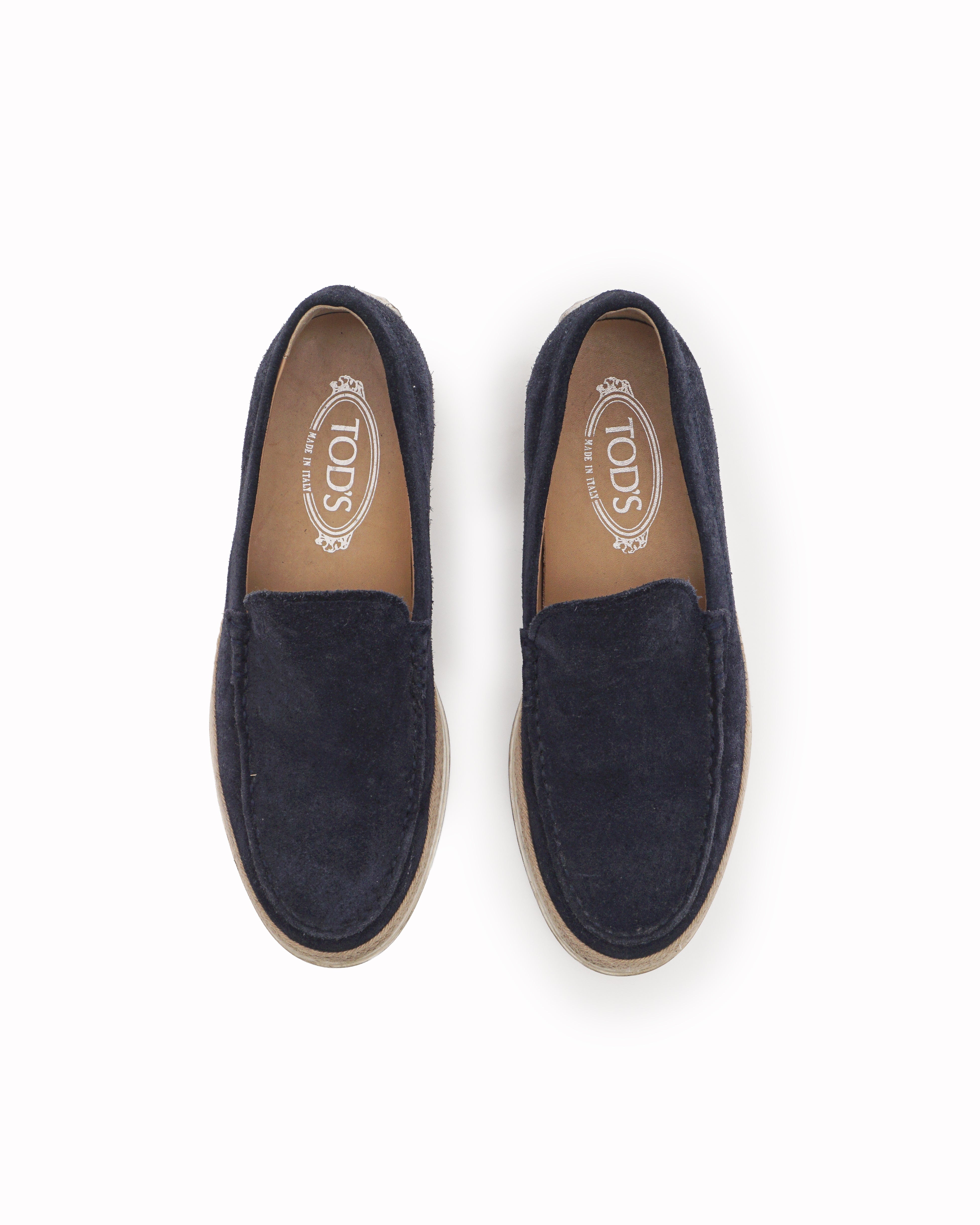 Tod's Men's Navy Blue Suede Loafers