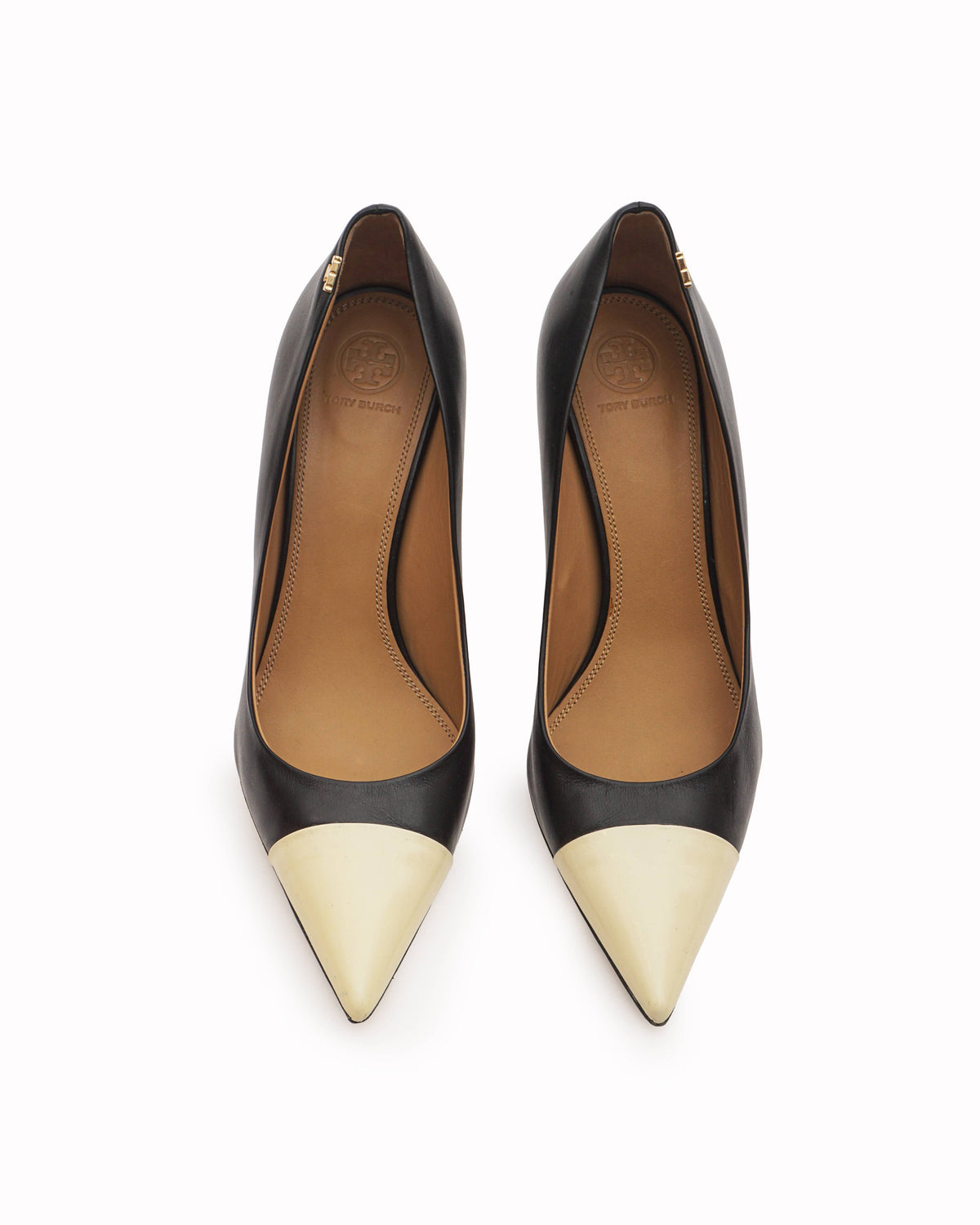 Tory Burch Penelope Cap-Toe Leather Pumps