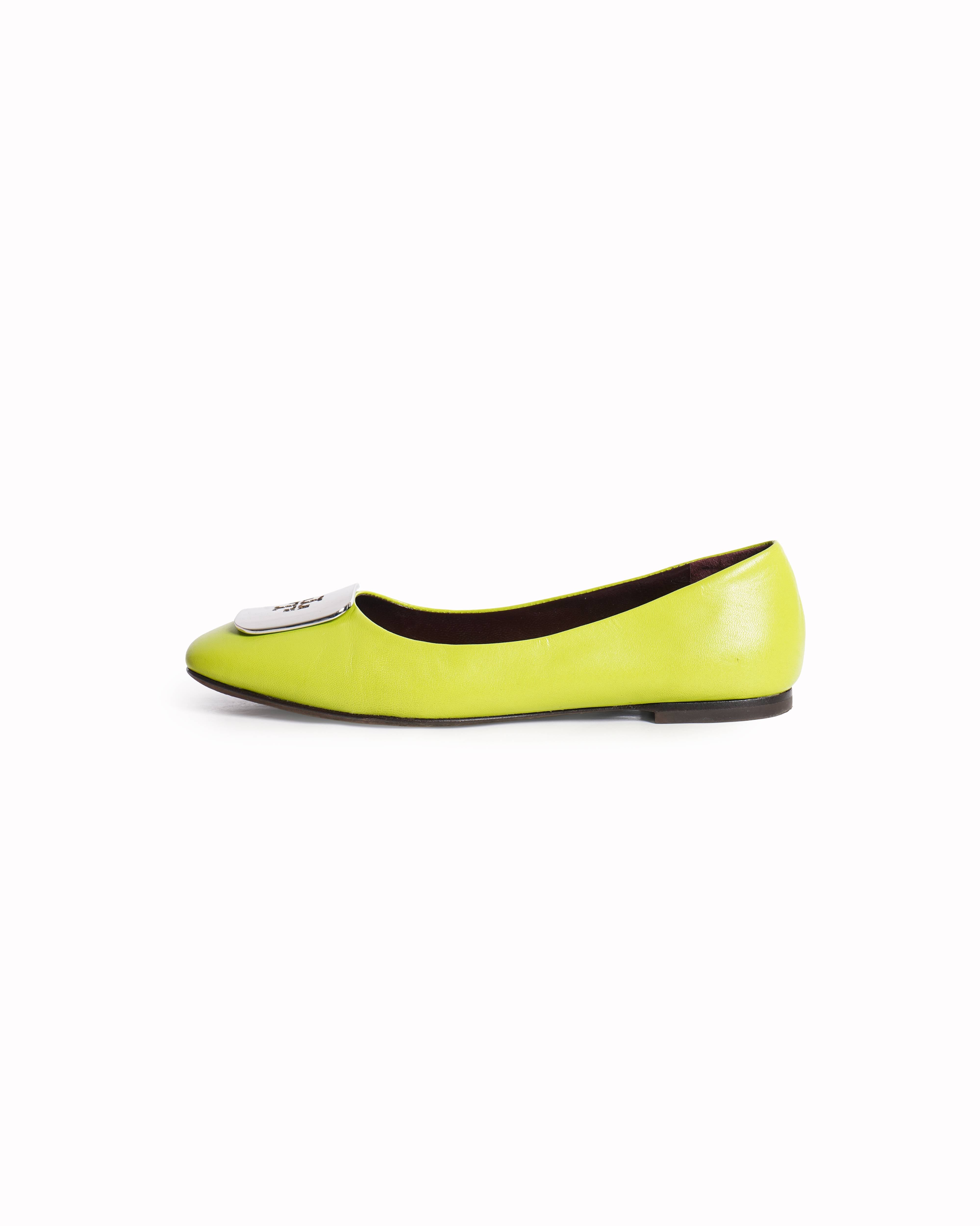 Tory Burch 
Georgia Ballet in Lime Green