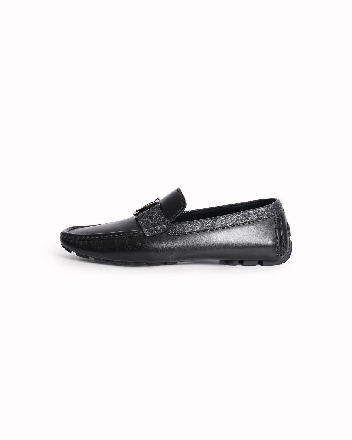 Louis Vuitton Monte Carlo Men's Moccasin In Black With Monogram Print Detailing