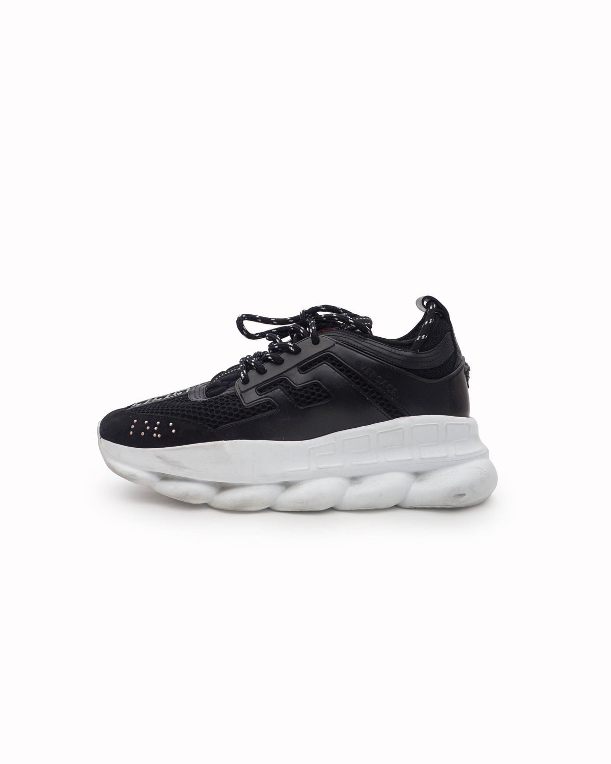 Versace Chain Reaction Mesh Printed Athletic Sneakers