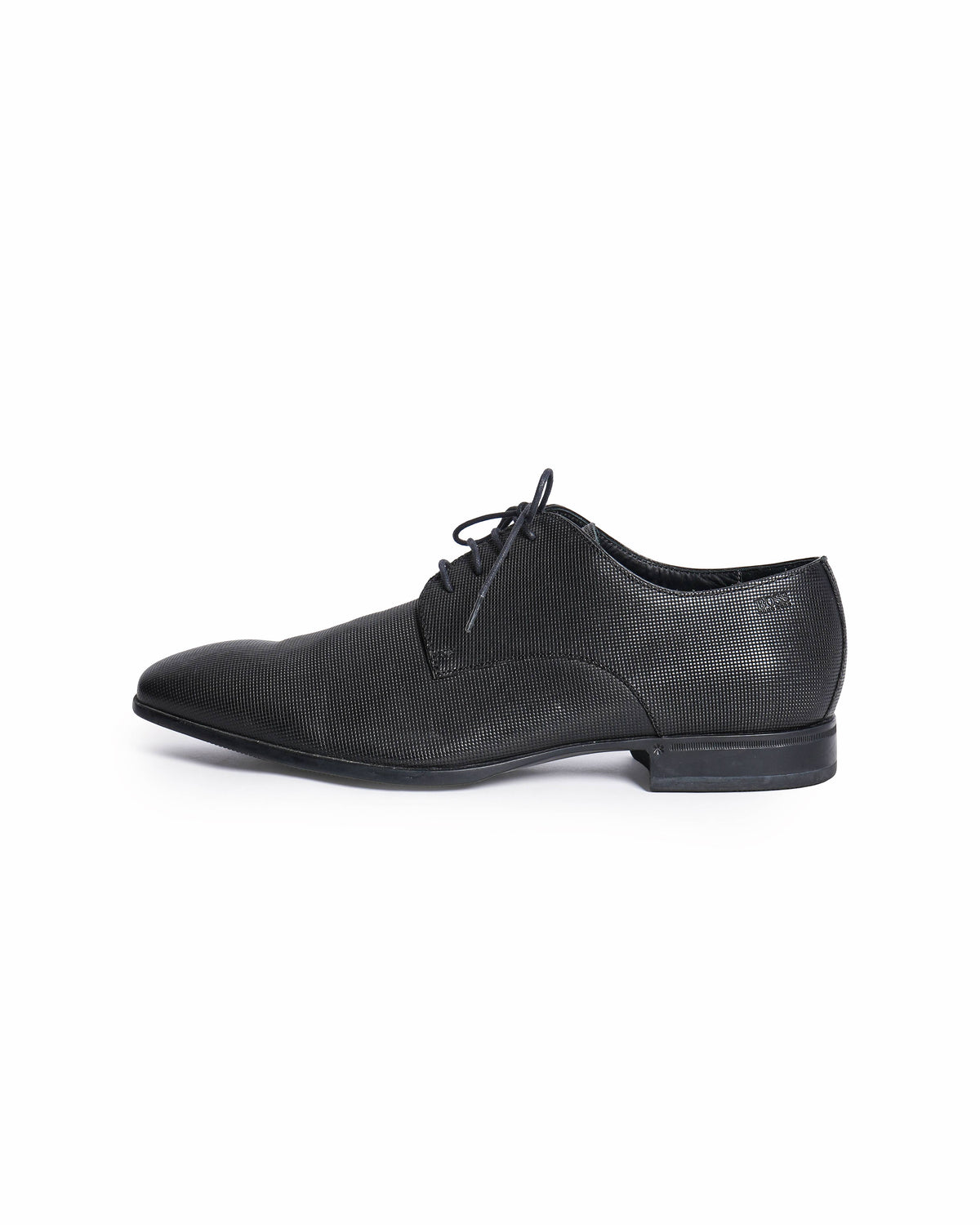 Hugo Boss Men's Vareb Textured Black Leather Derby Shoes