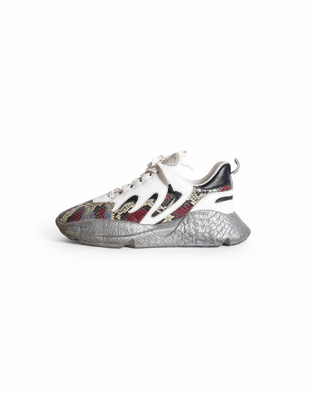 Roberto Cavalli Snakeskin Print Low Top Sneakers