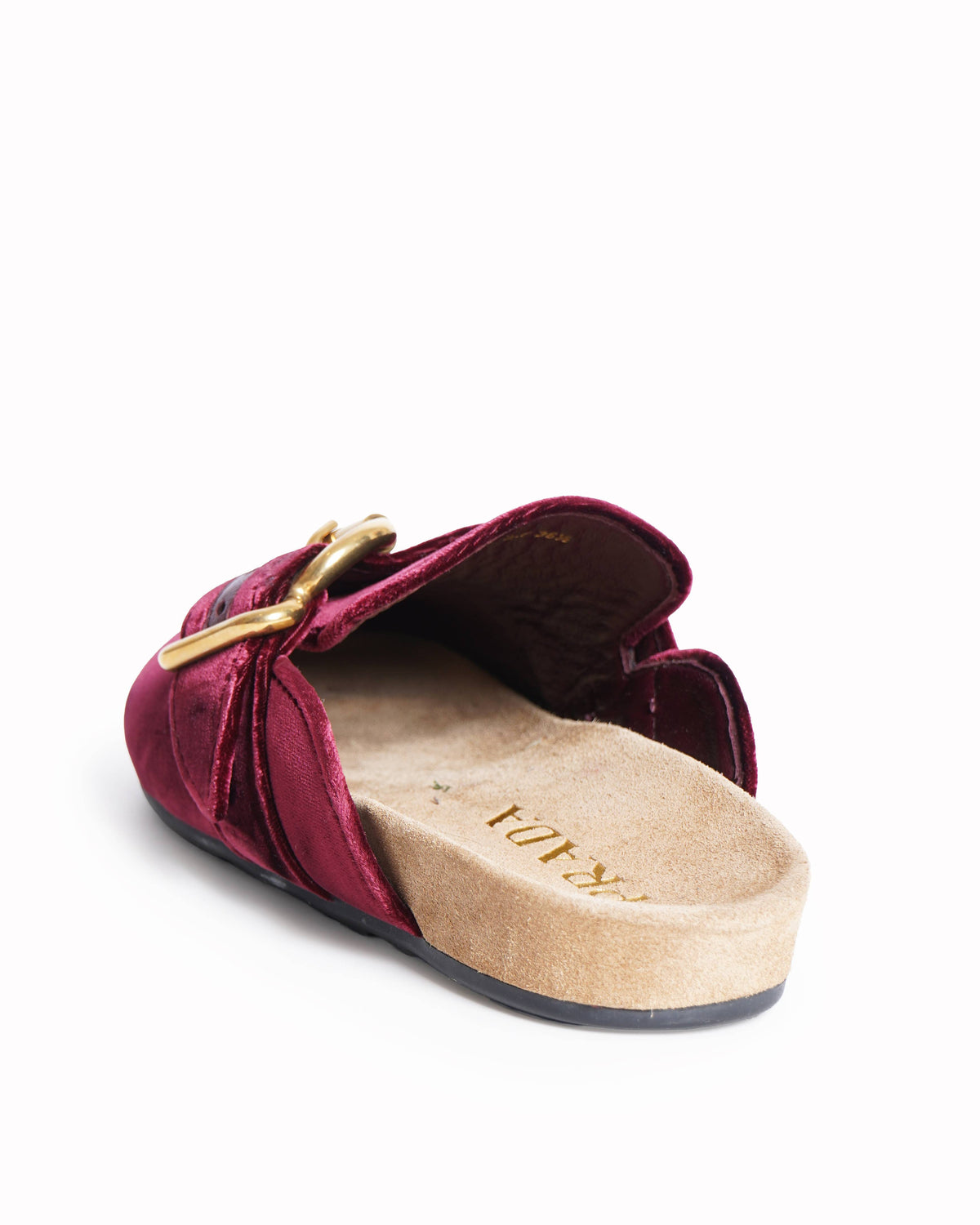 New Prada Burgundy Velvet Mules