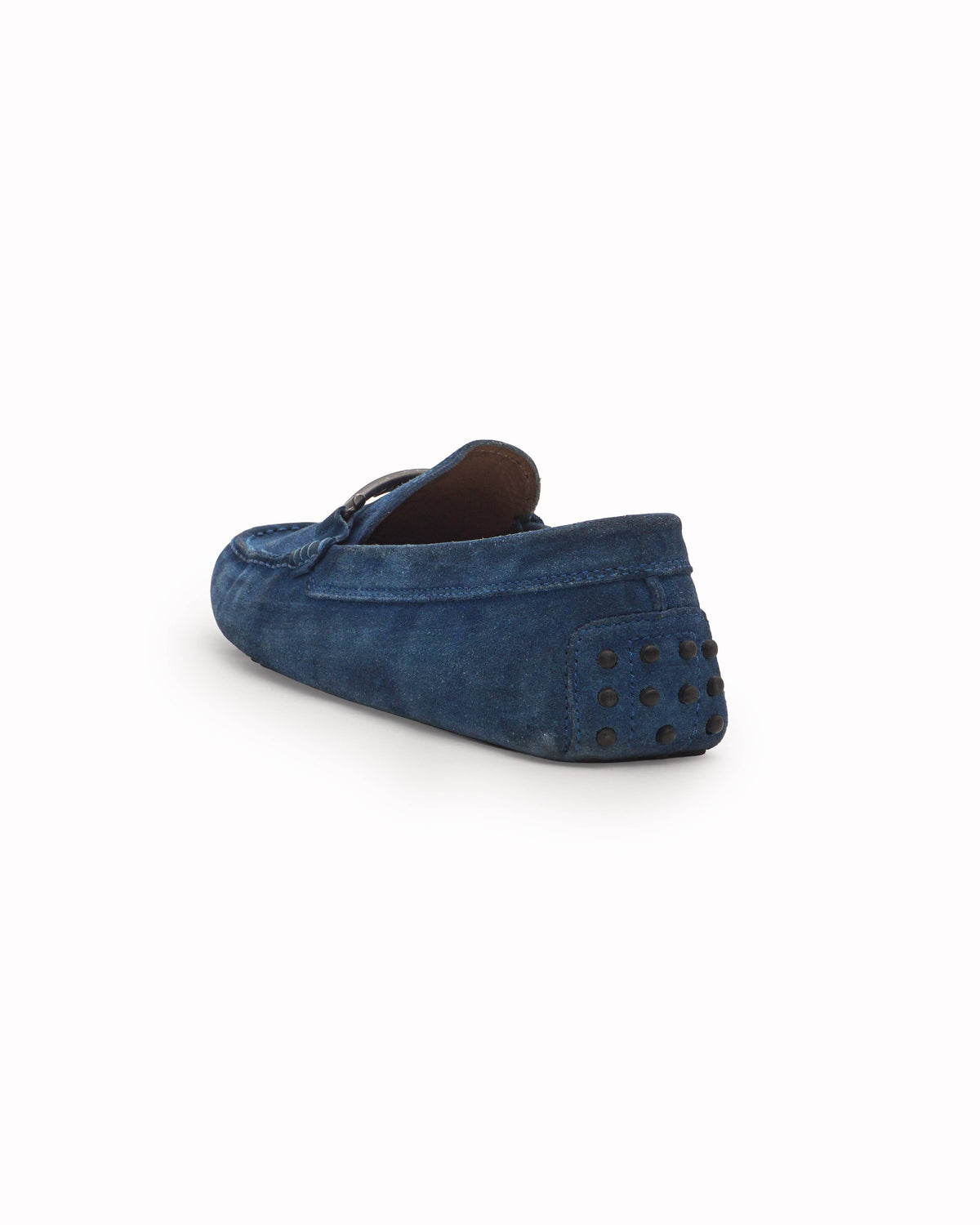 Tod's Blue Suede Double T Gommino Loafers