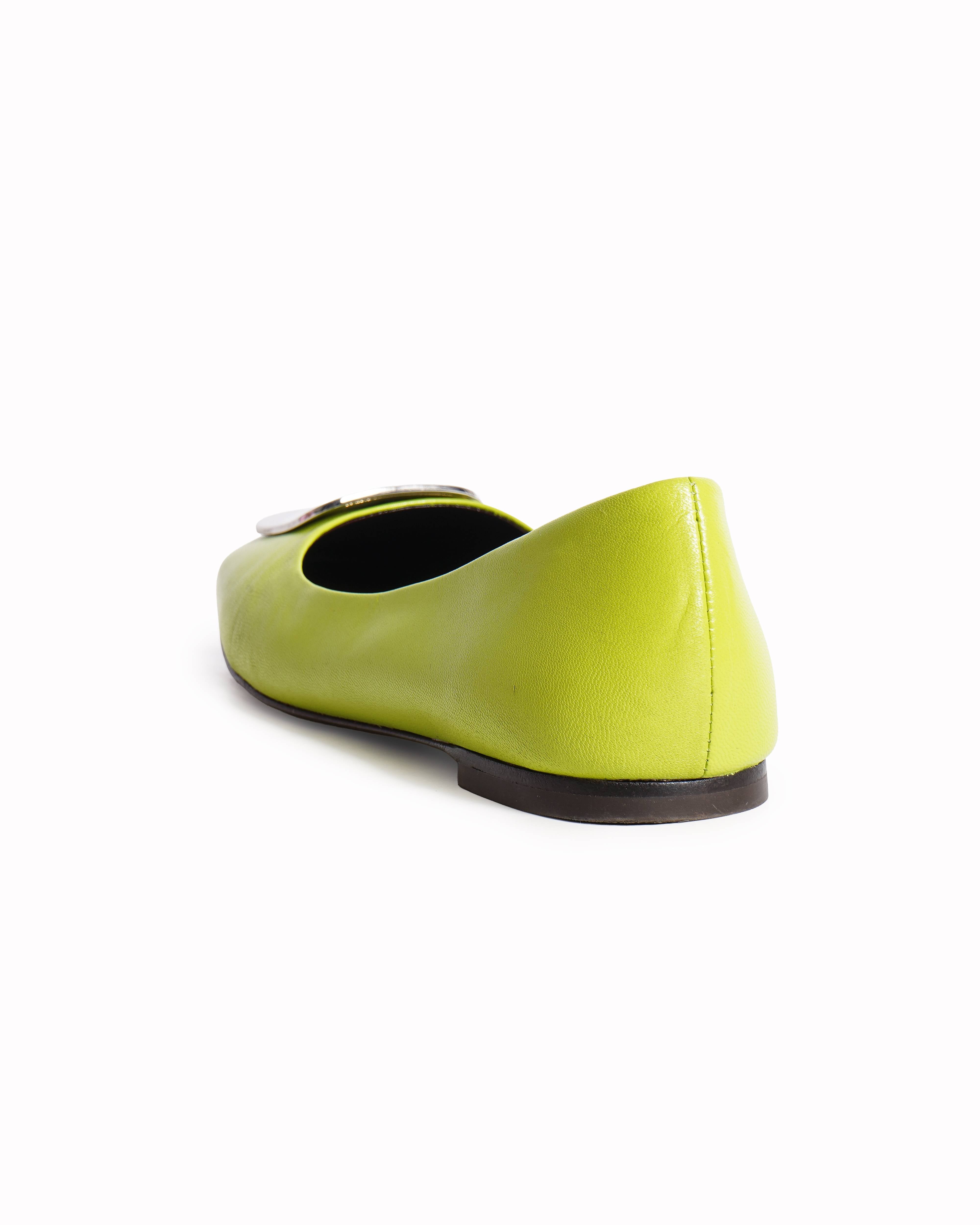 Tory Burch 
Georgia Ballet in Lime Green