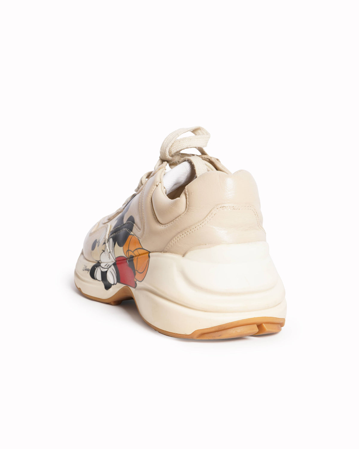 Gucci x Disney Mickey Mouse Rhyton Cream Leather Sneakers