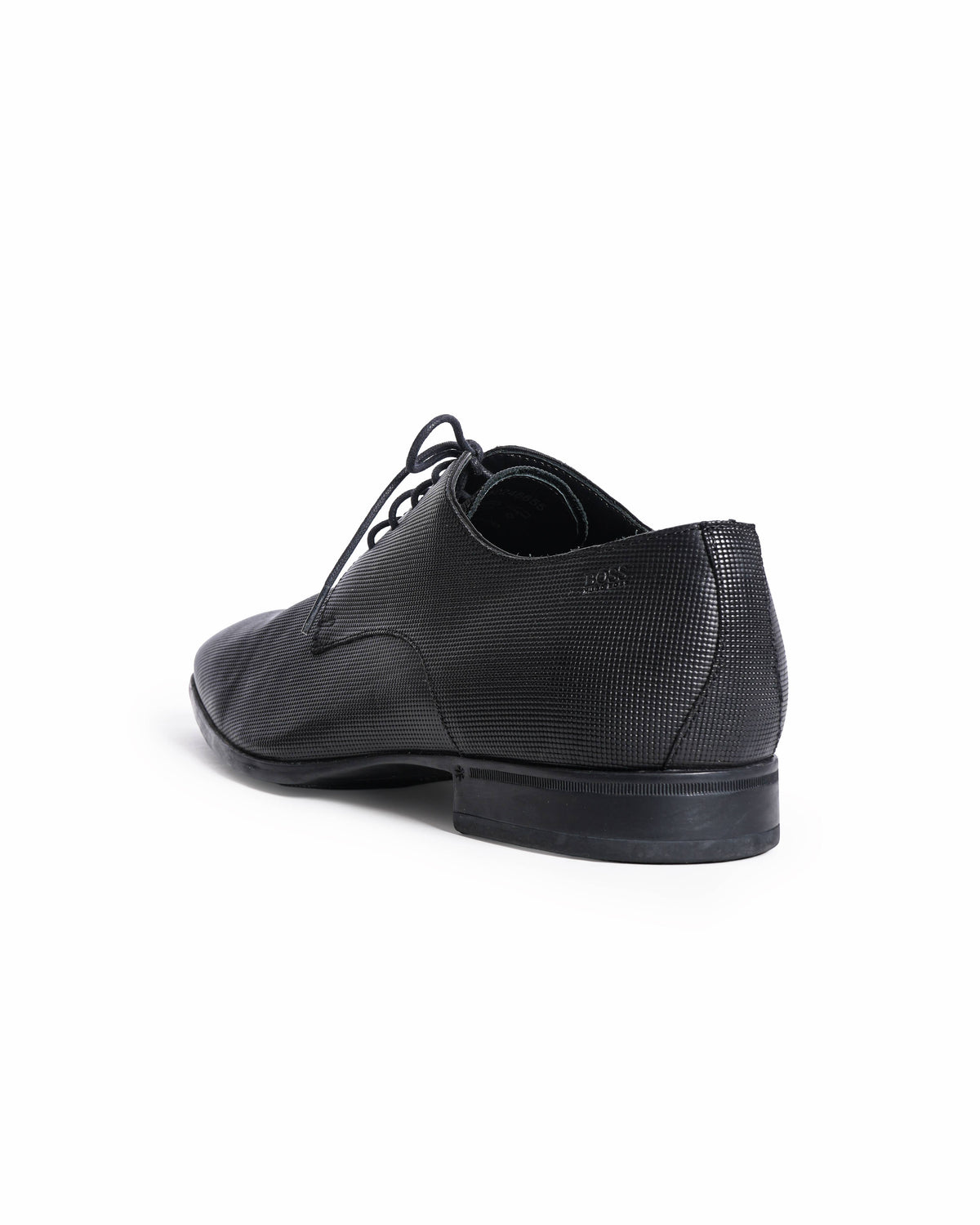 Hugo Boss Men's Vareb Textured Black Leather Derby Shoes