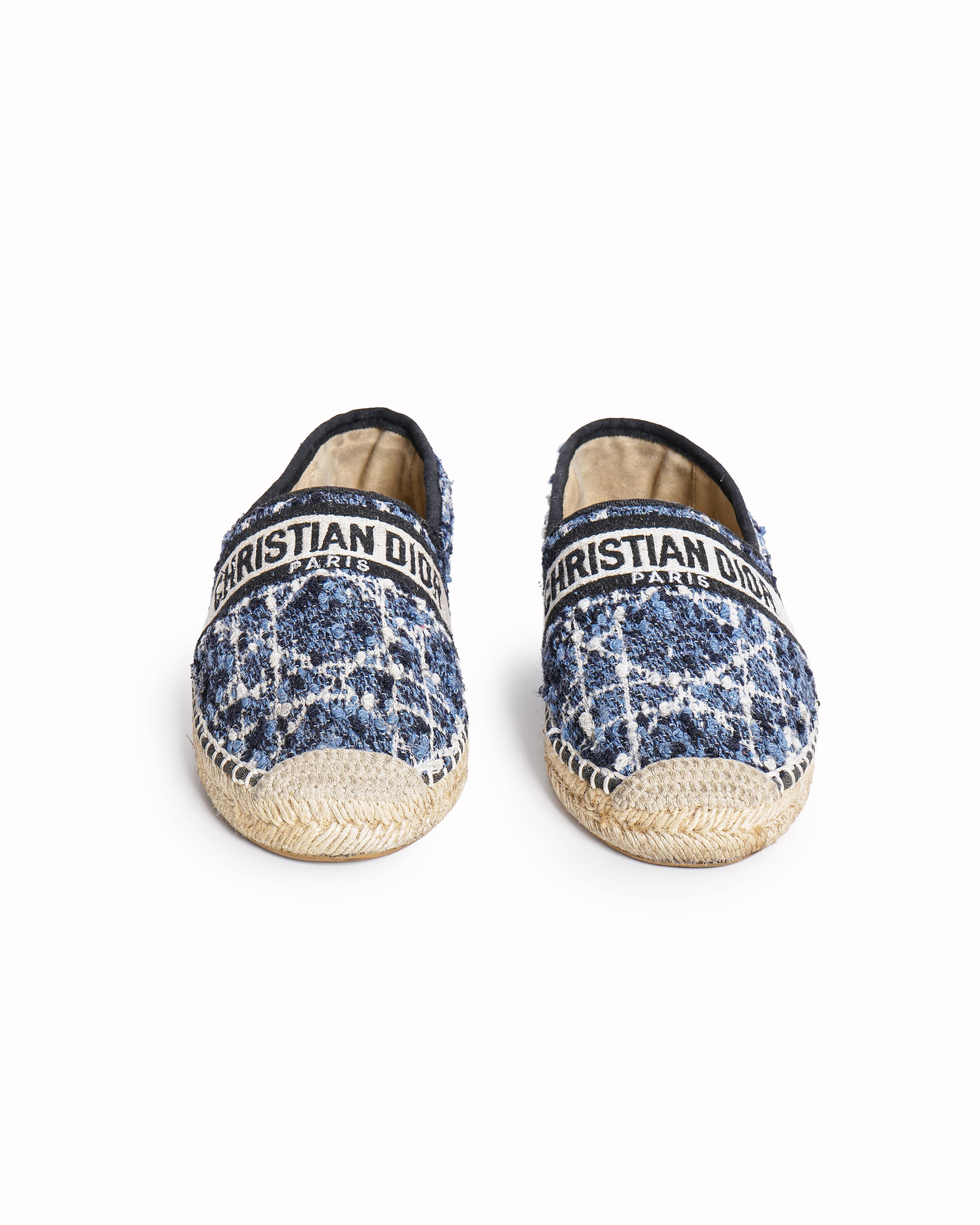 Christian Dior Granville Espadrilles in deep blue