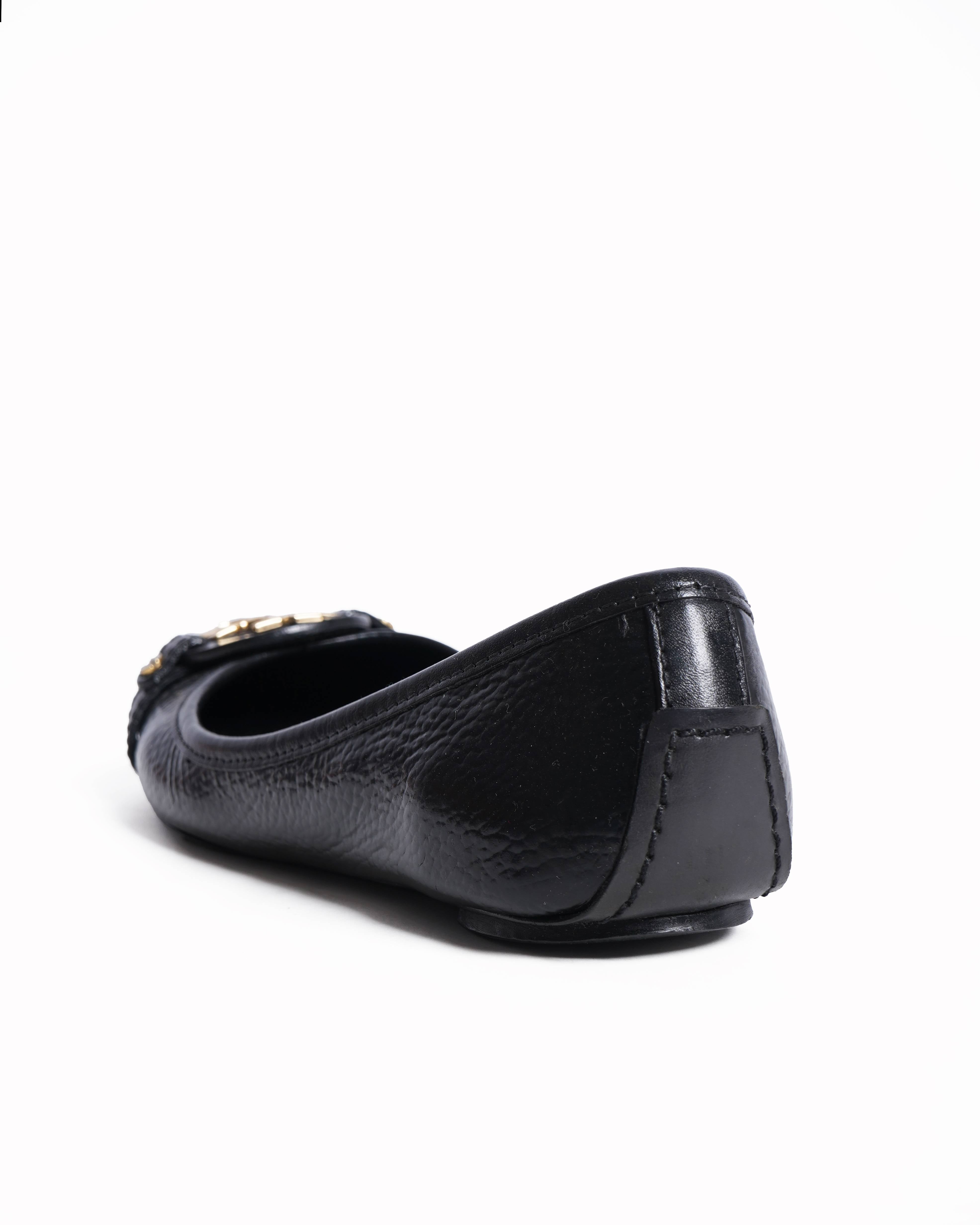 Tory Burch black leather ballet flats