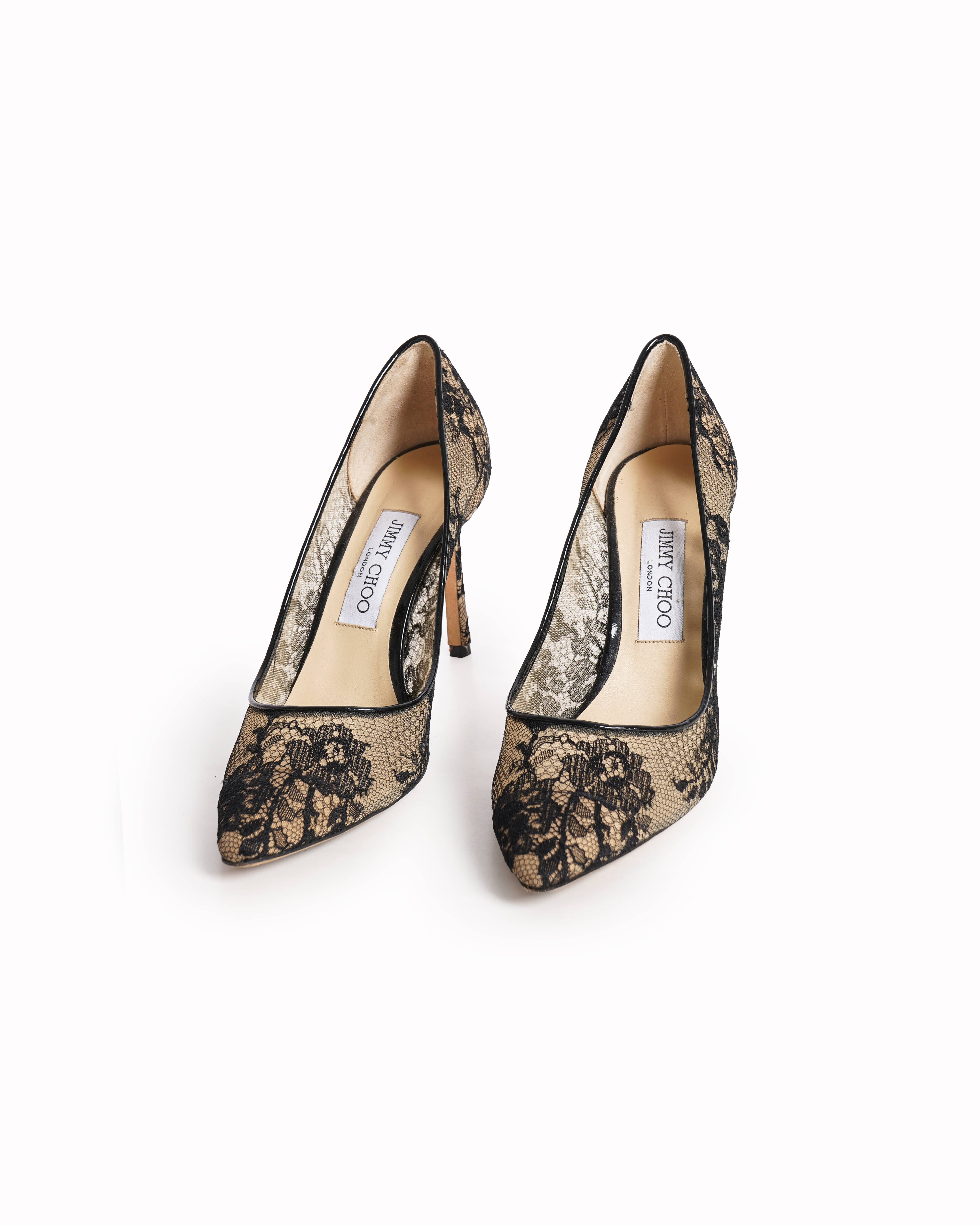 Jimmy Choo Romy Black Lace Pumps