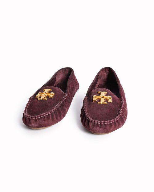 Tory Burch Burgundy Suede Women's Loafers