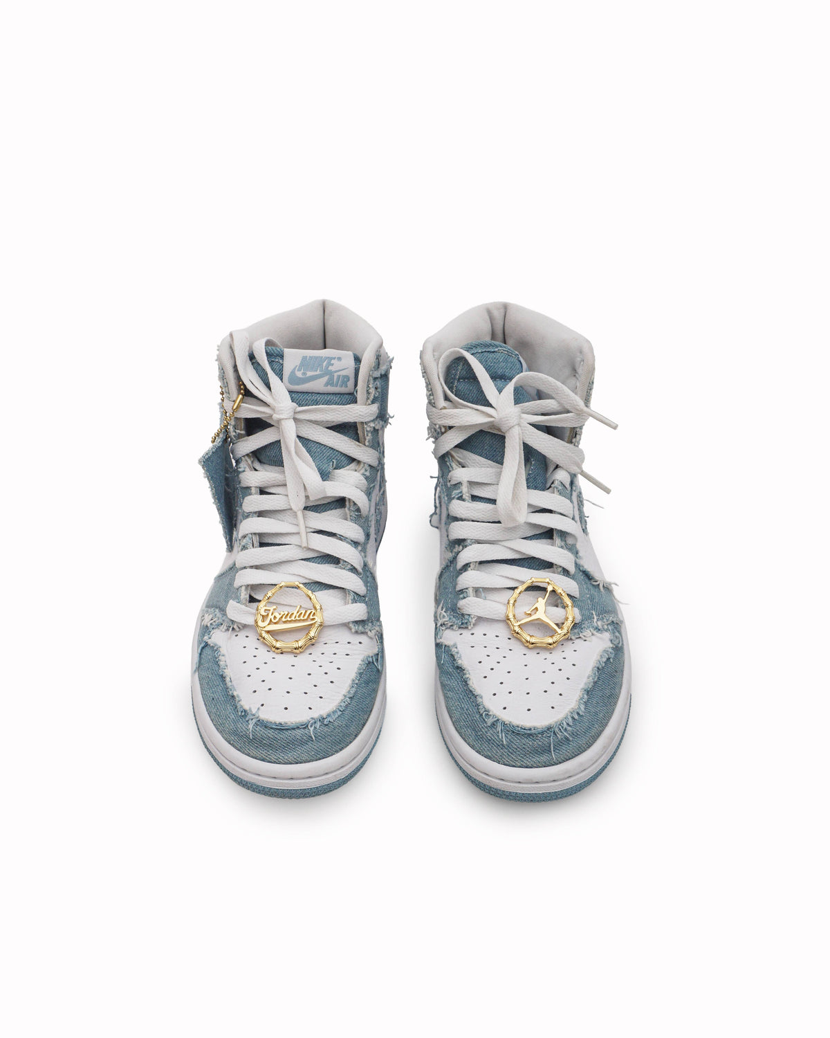 Nike Air Jordan 1 High Zoom CMFT 2 Distressed Denim Sneakers