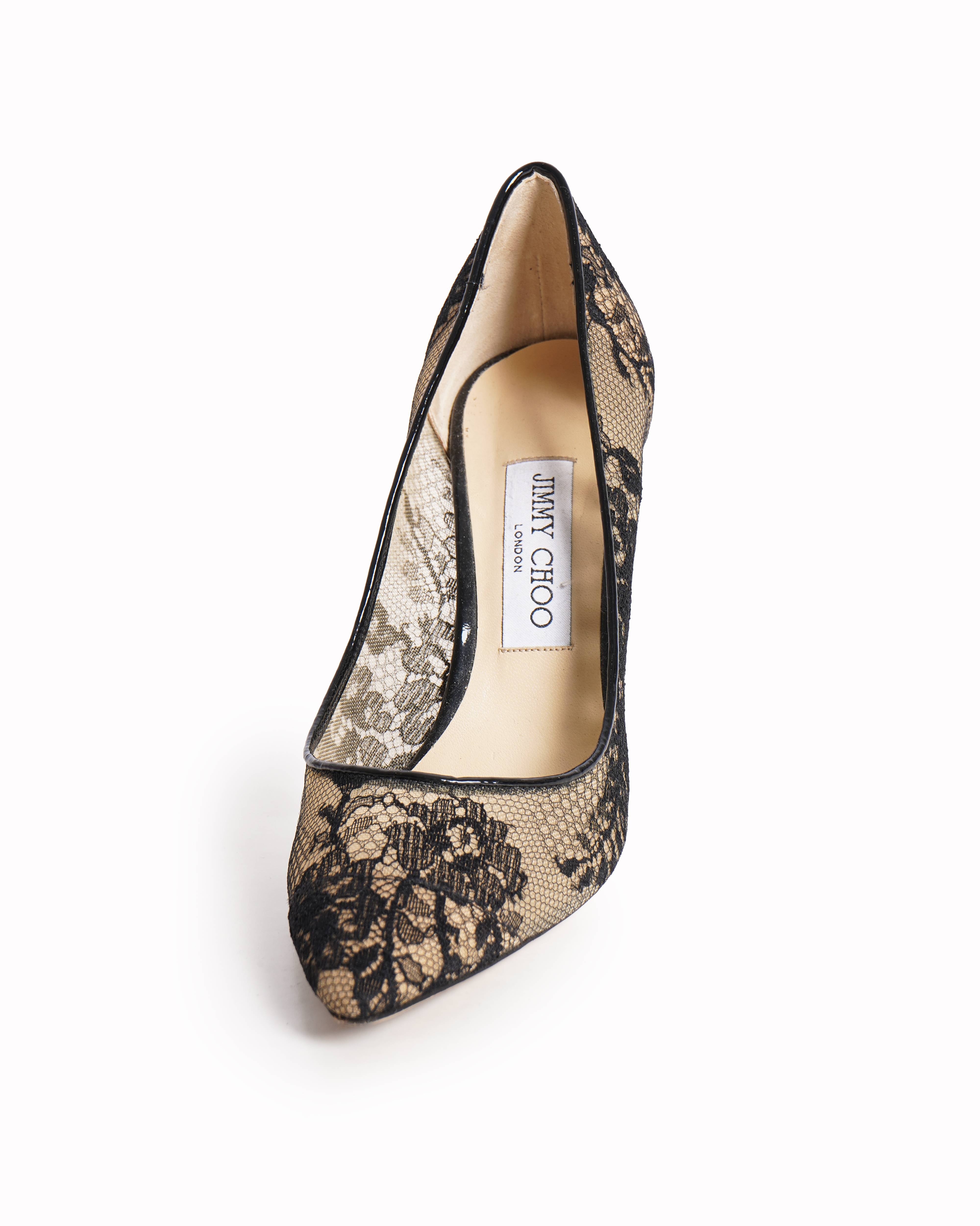 Jimmy Choo Romy Black Lace Pumps