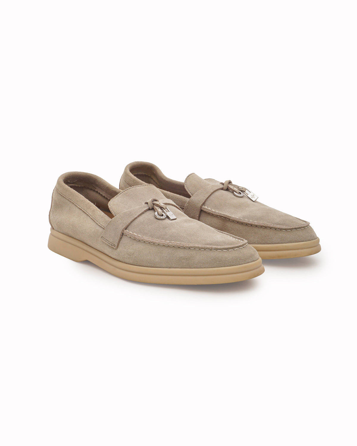 Loro Piana Sandstone Suede Summer Charms Walk Loafers