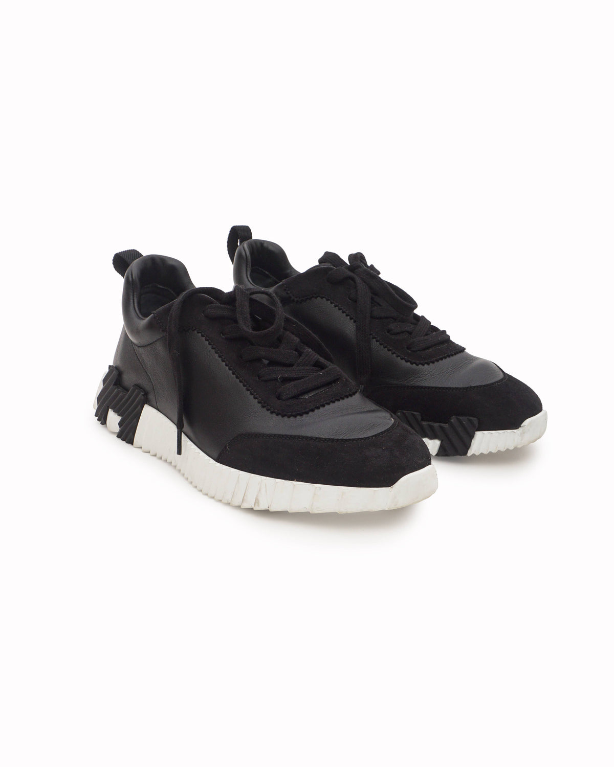 Hermès Bouncing Black Leather Men's Sneakers