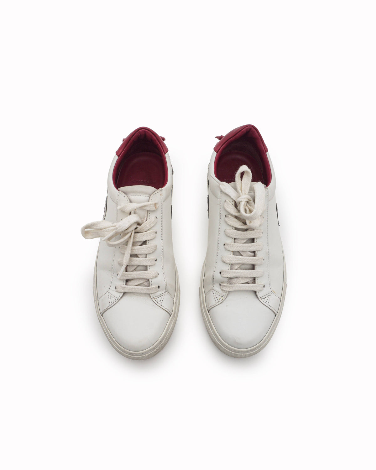 Givenchy White Leather Urban Street Logo Applique Low-Top Sneakers