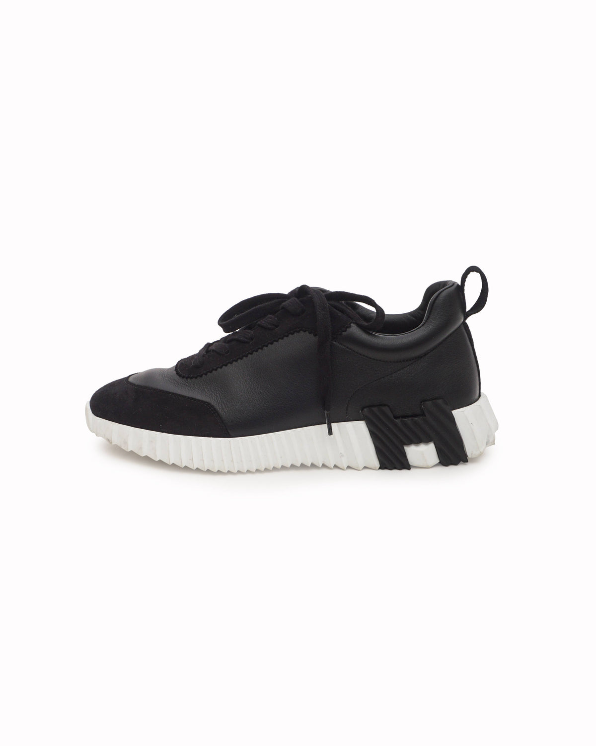 Hermès Bouncing Black Leather Men's Sneakers