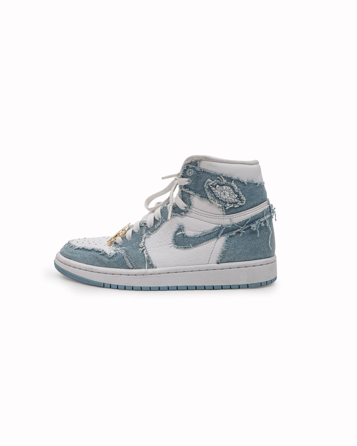 Nike Air Jordan 1 High Zoom CMFT 2 Distressed Denim Sneakers
