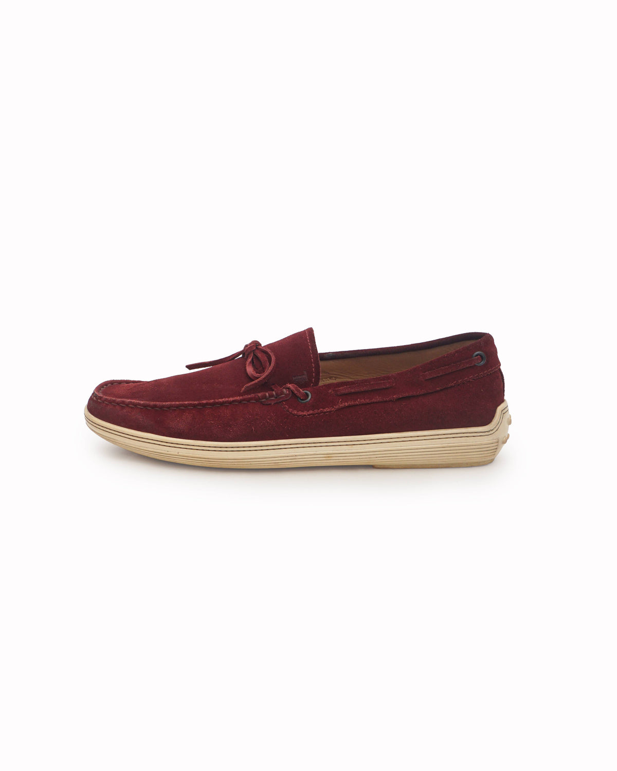 Tod's Red Suede Gommino Driving Loafers