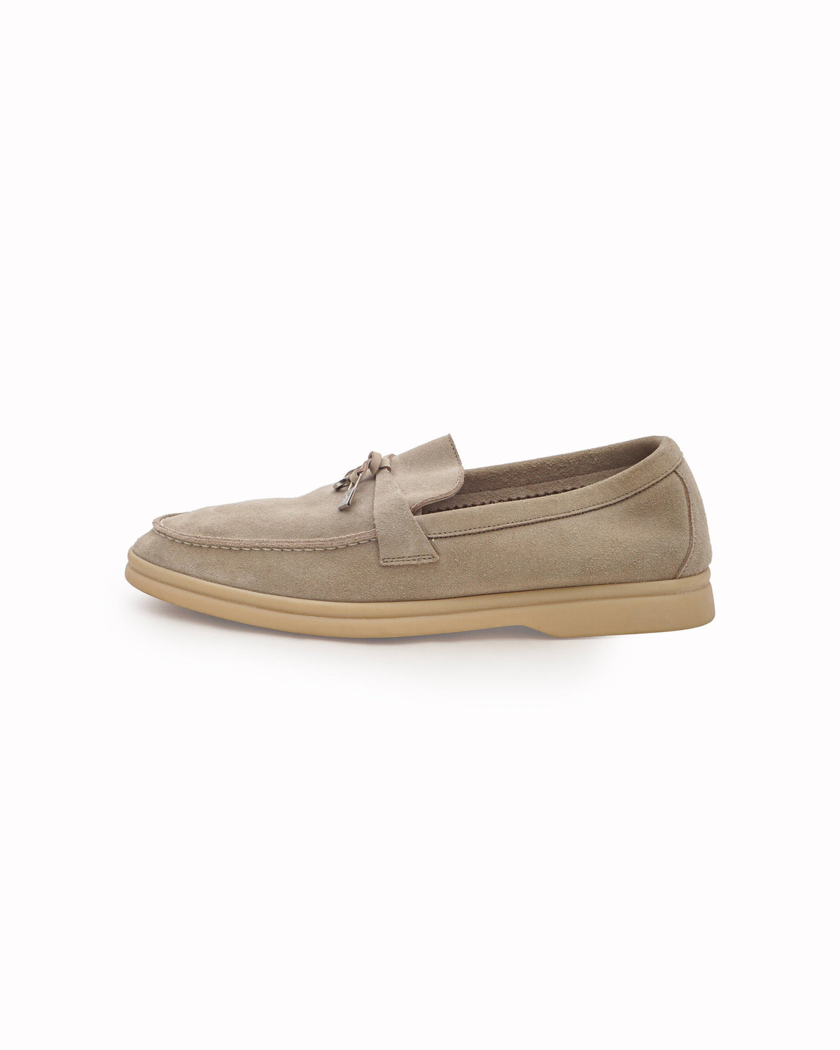 Loro Piana Sandstone Suede Summer Charms Walk Loafers