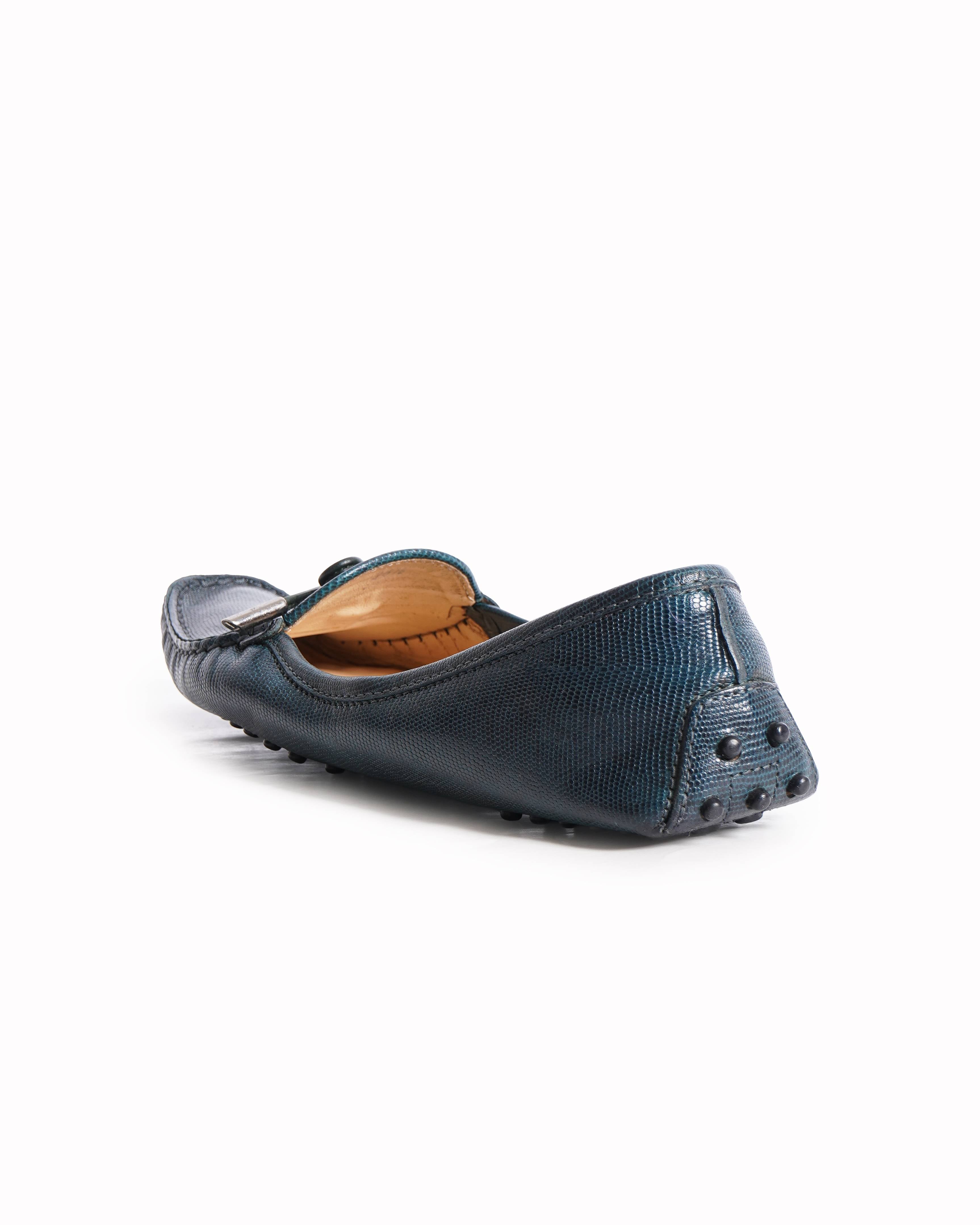 Tod's Women's Loafers In Teal Blue