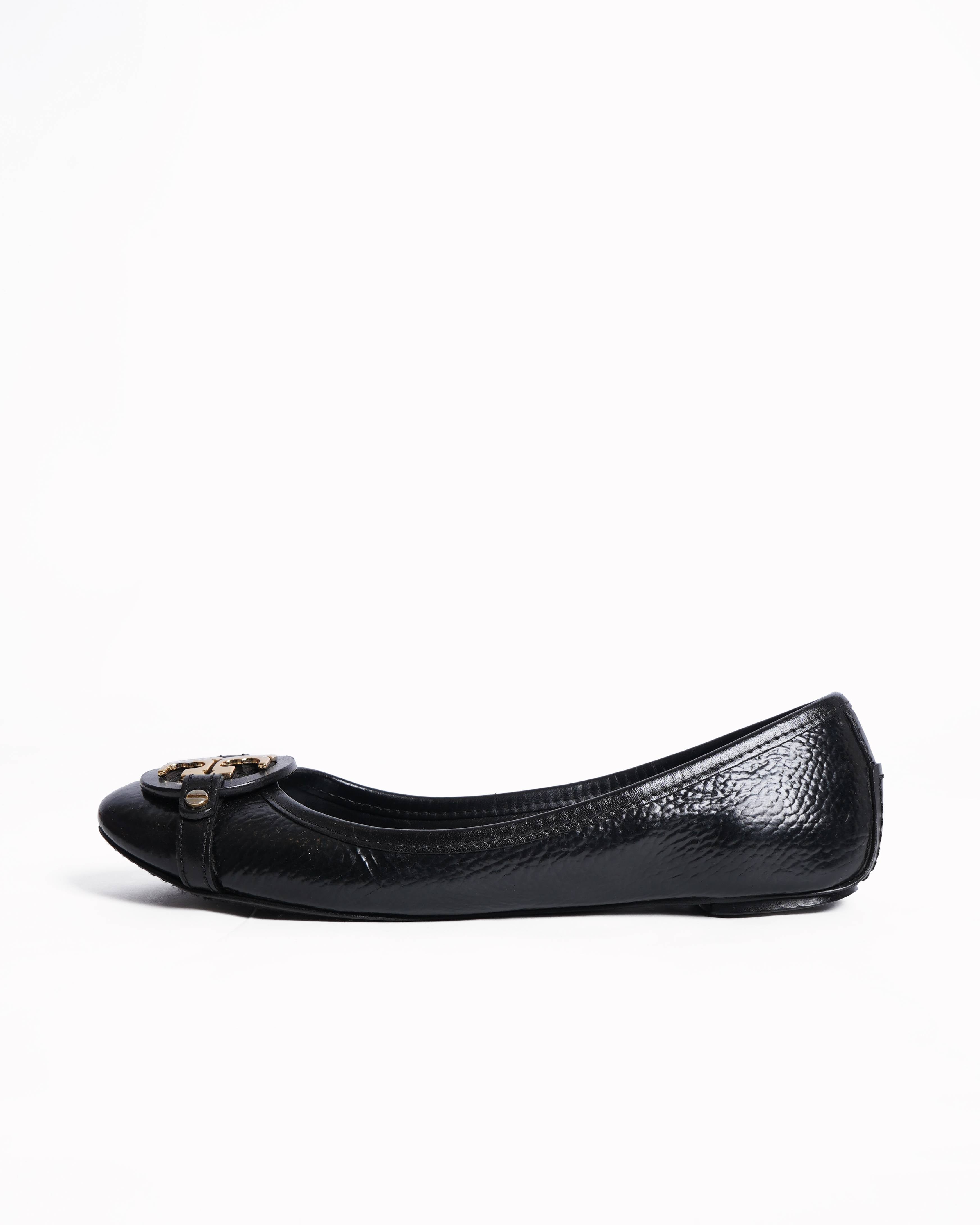 Tory Burch black leather ballet flats