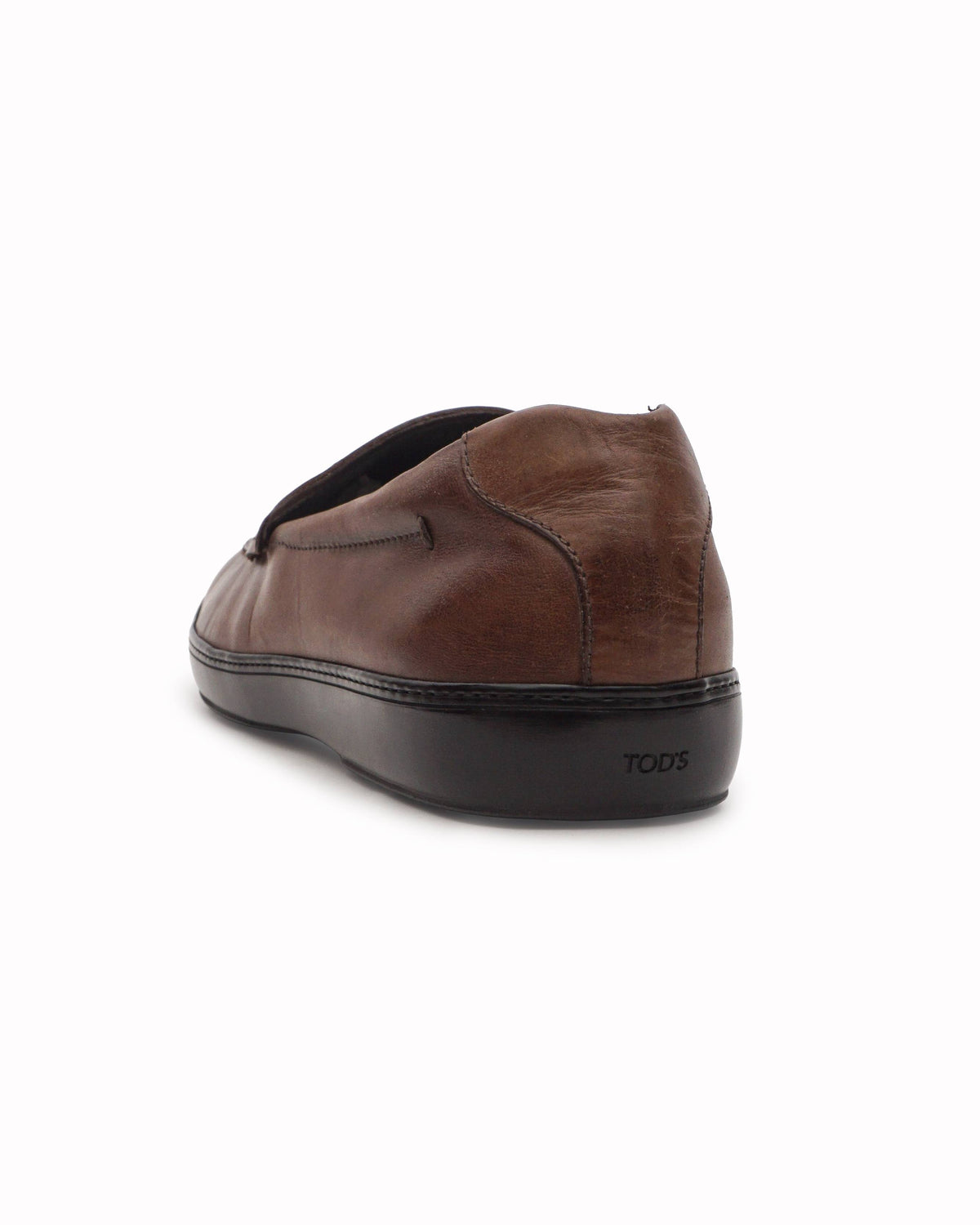 Tod's Brown Calfskin Leather Penny Loafers