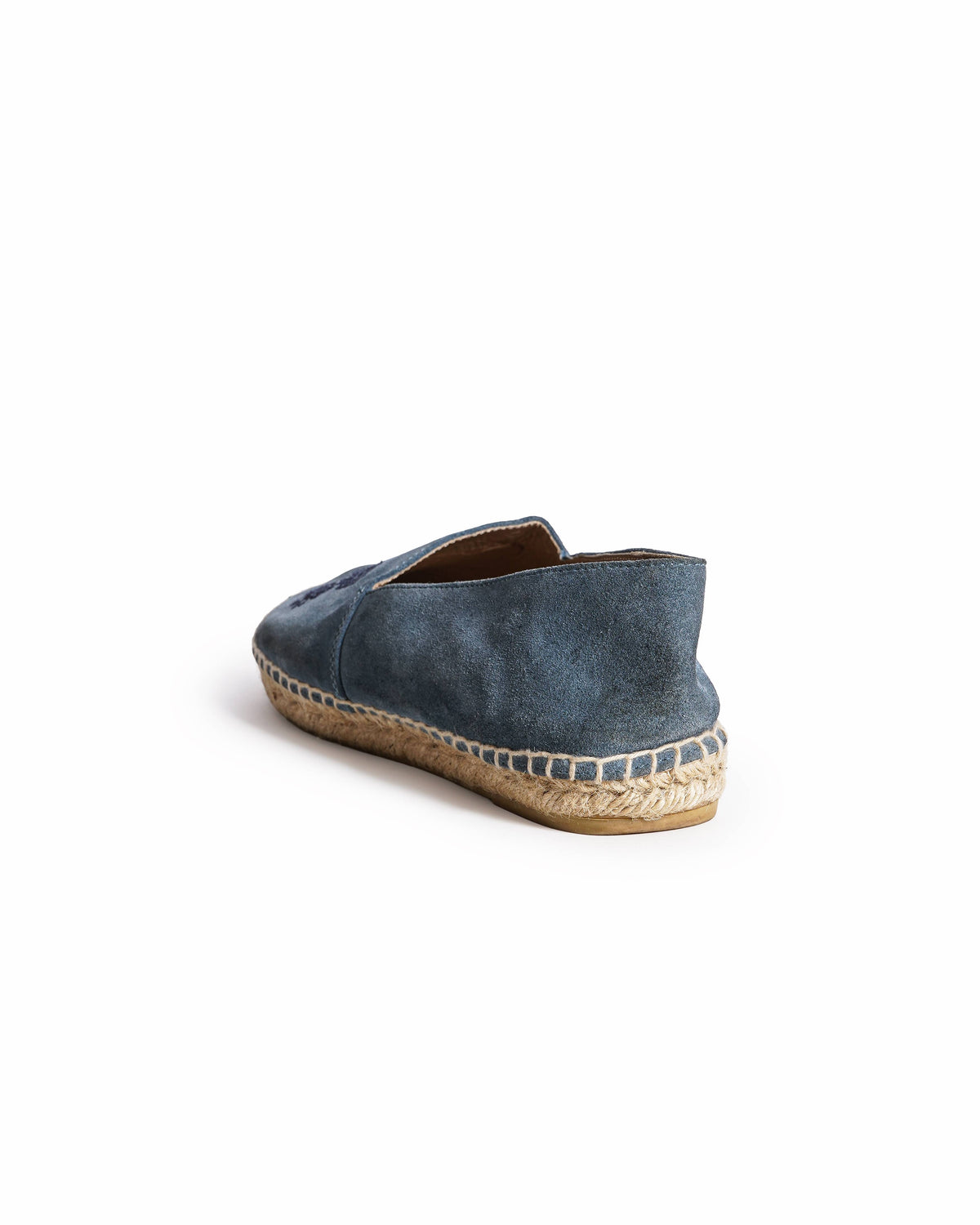 Kenzo Women's Light Blue Suede Tiger Head Embroidered Espadrilles