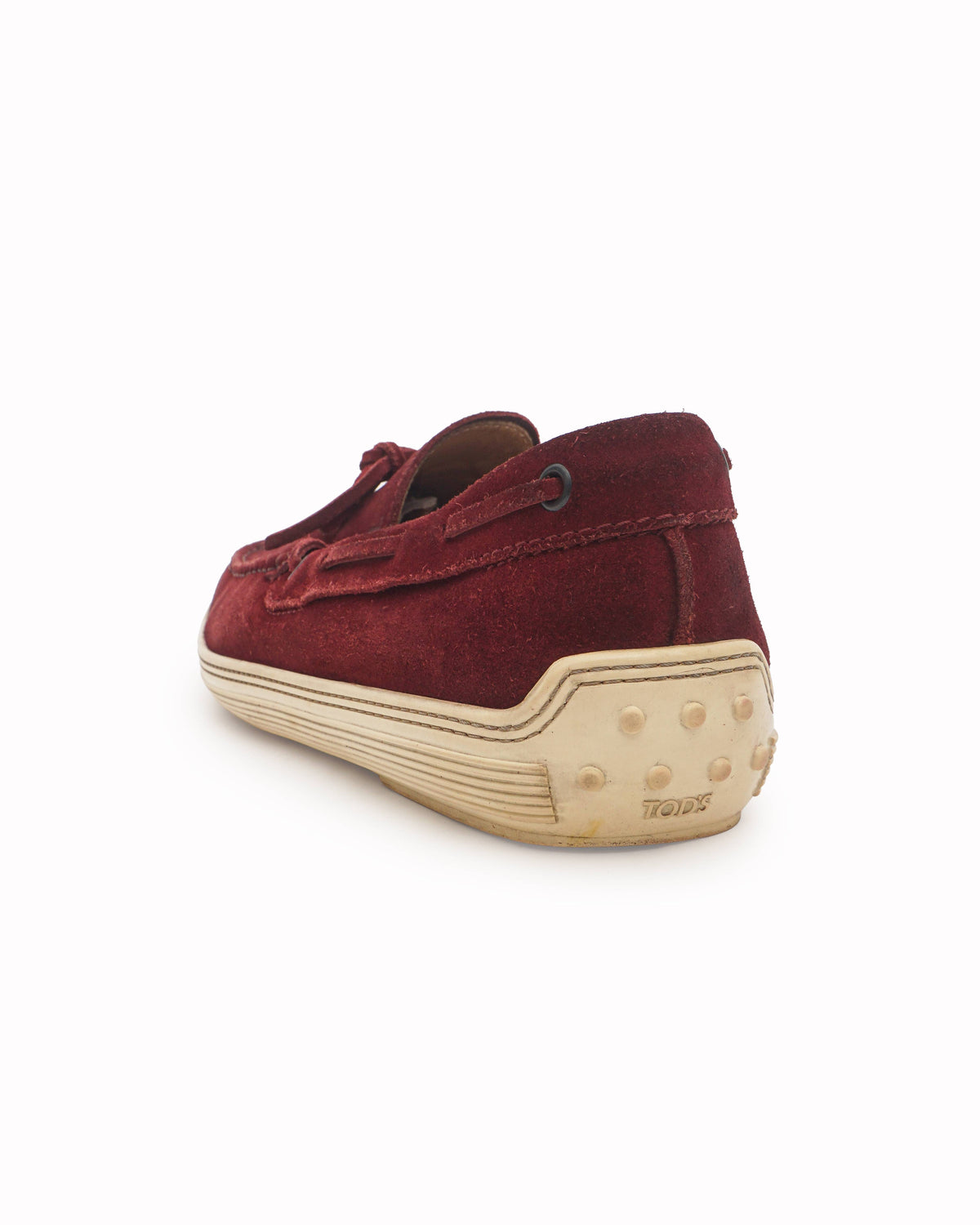 Tod's Red Suede Gommino Driving Loafers