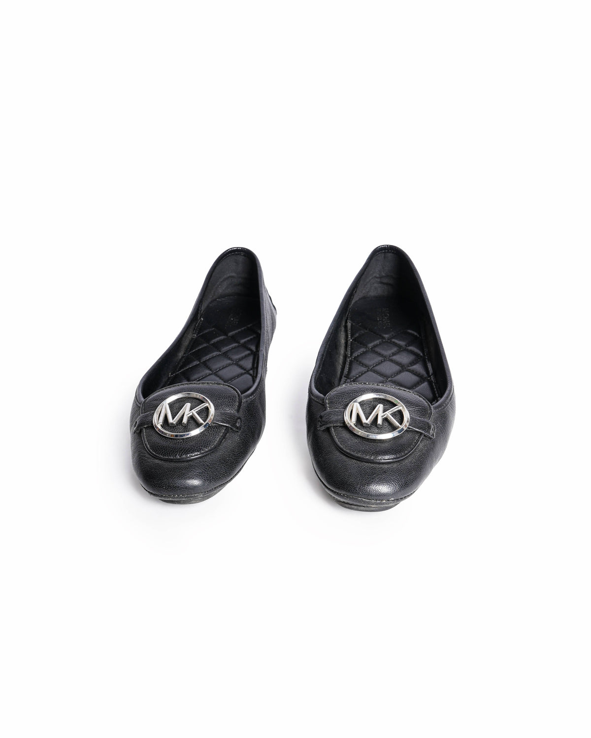 Michael Kors Lillie logo-charm Leather Ballerina
