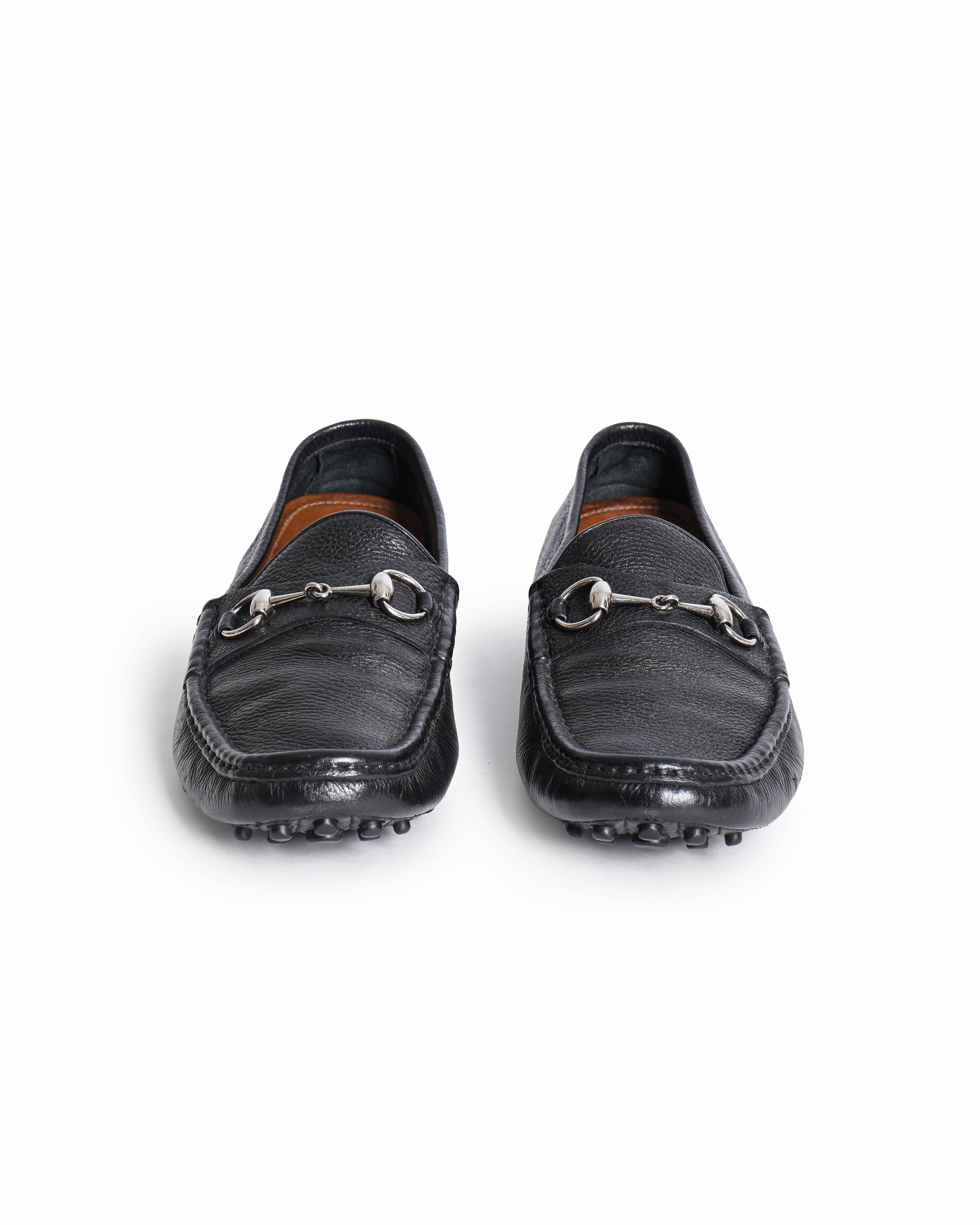 Gucci Leather horsebit Slip on Loafers