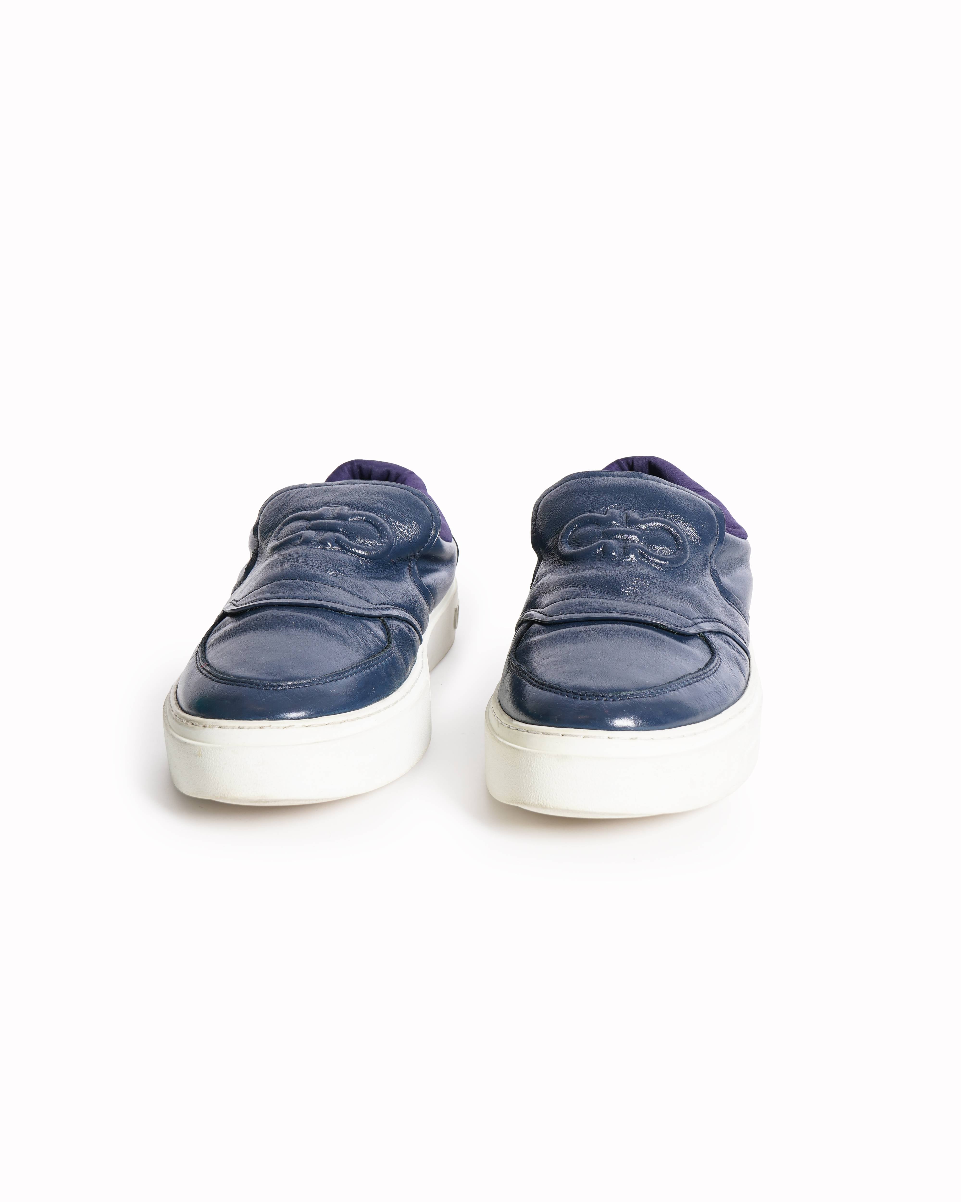 Salvatore Ferragamo Navy Blue Slip-on shoes