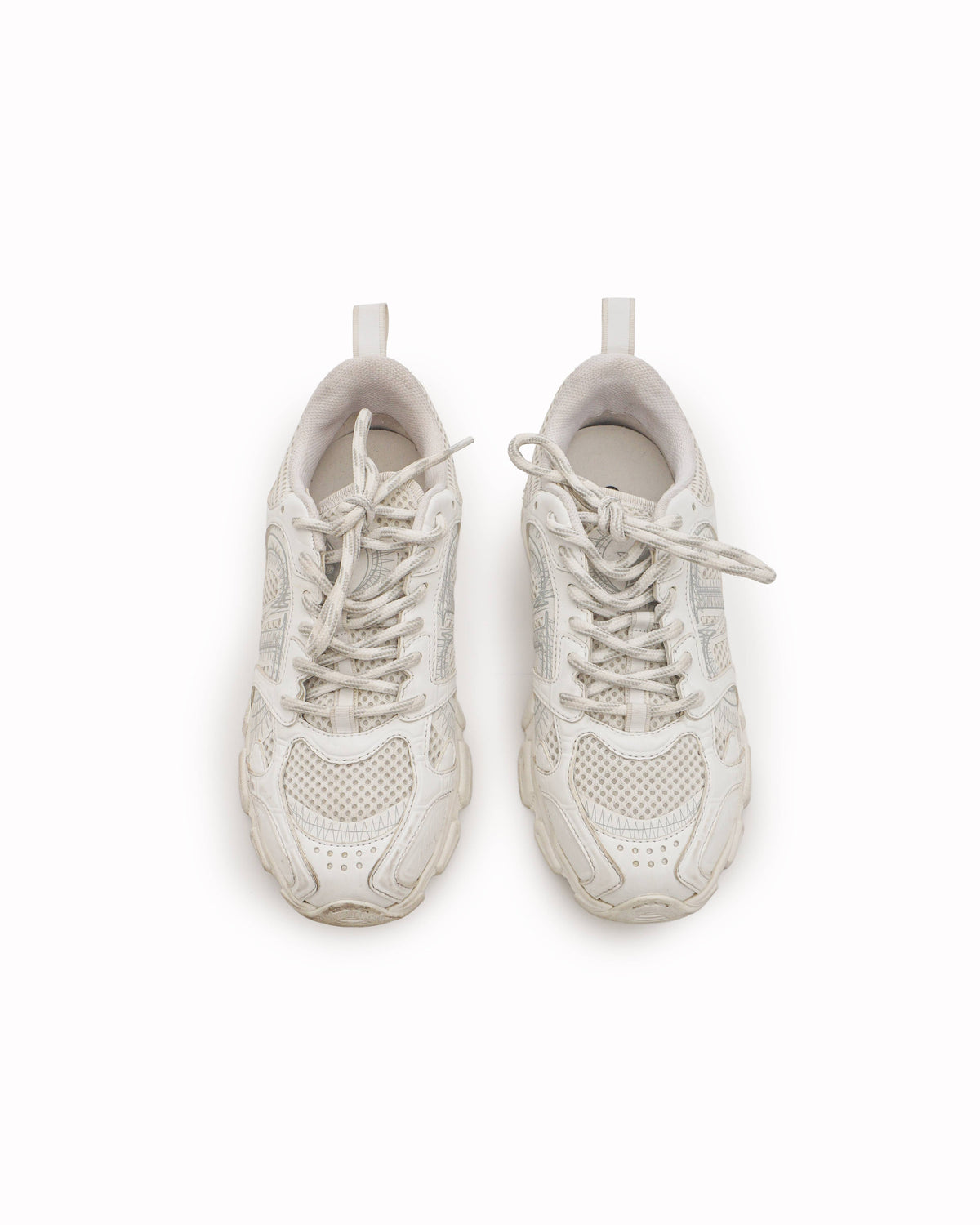 Dior White Mesh & Leather-Effect Chrono Sneakers